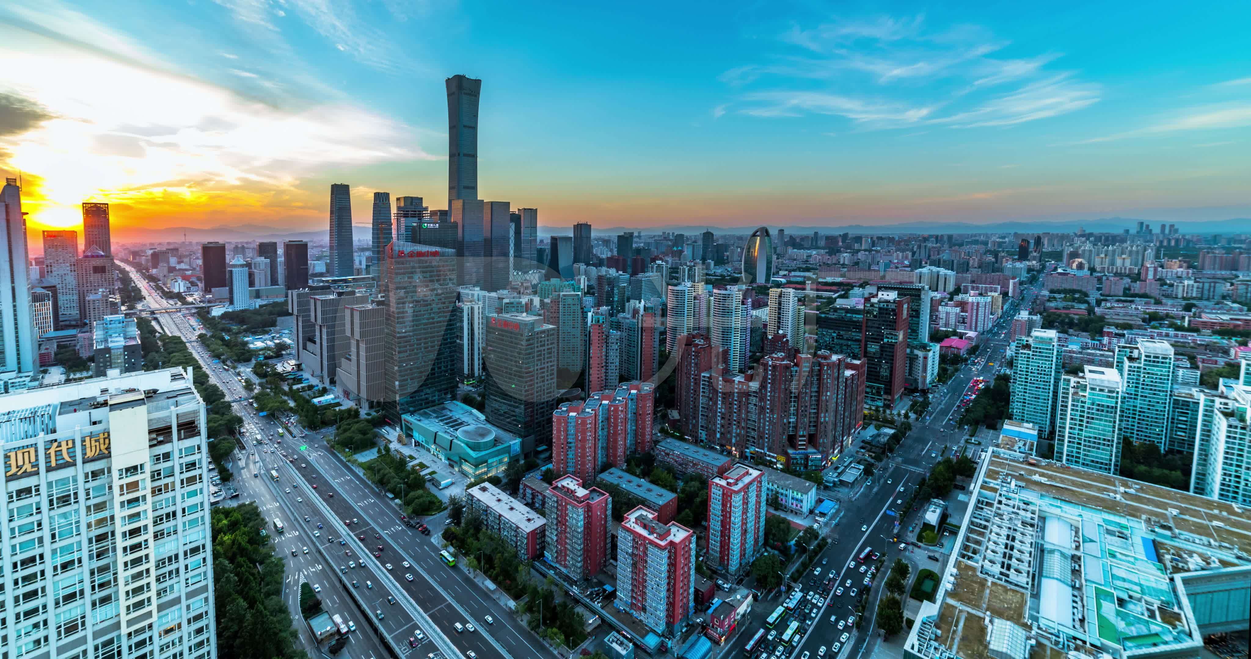 北京都市高楼延时摄影视频4k