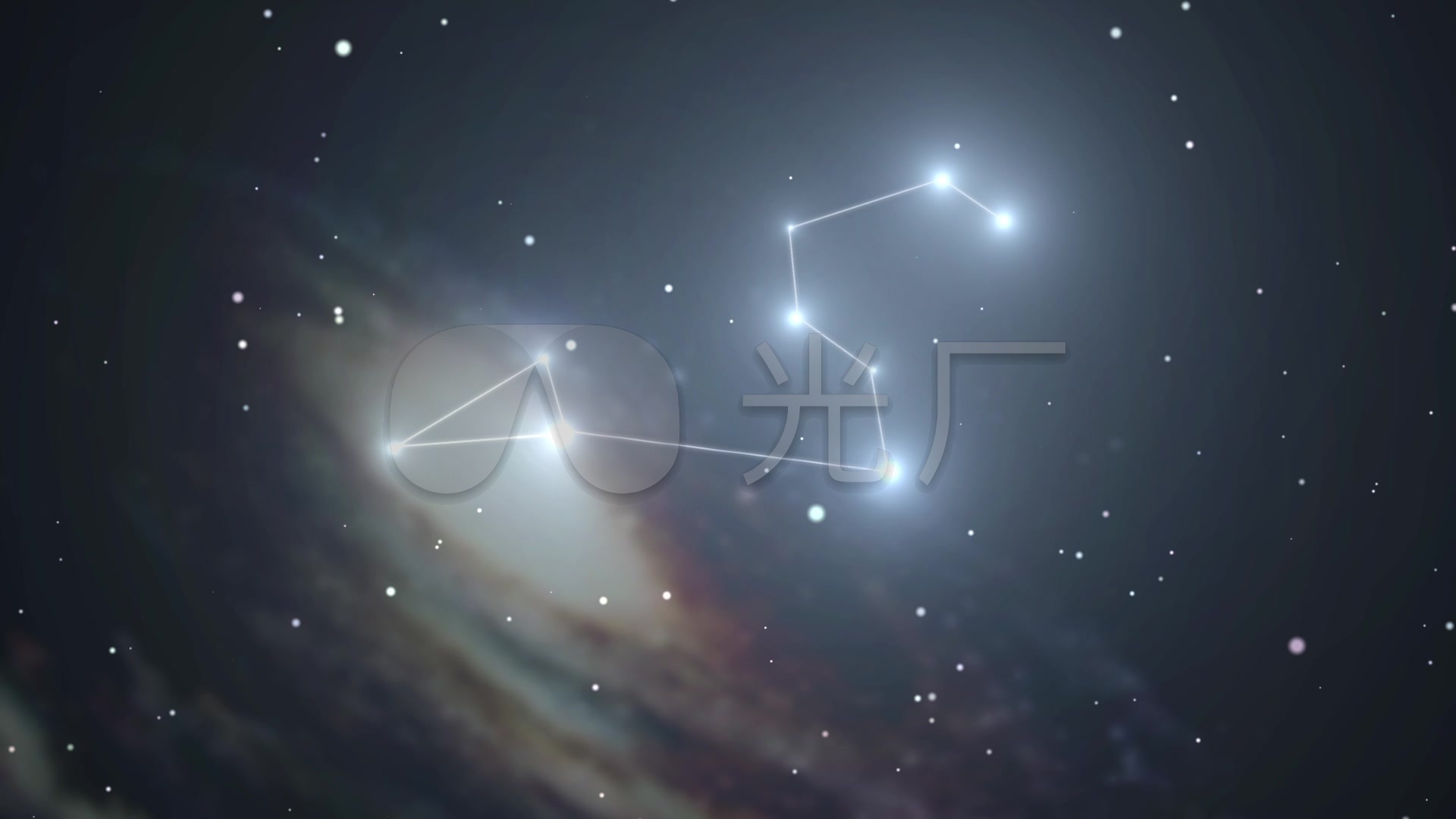 十二星座狮子座主恒星连线星云
