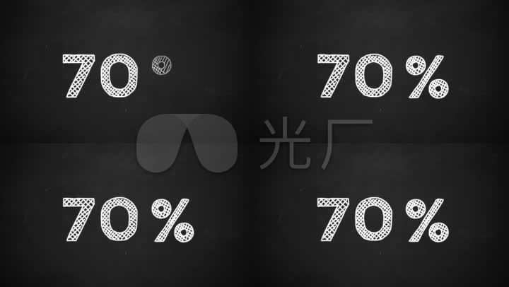 数字数据百分数百分比黑板字粉笔