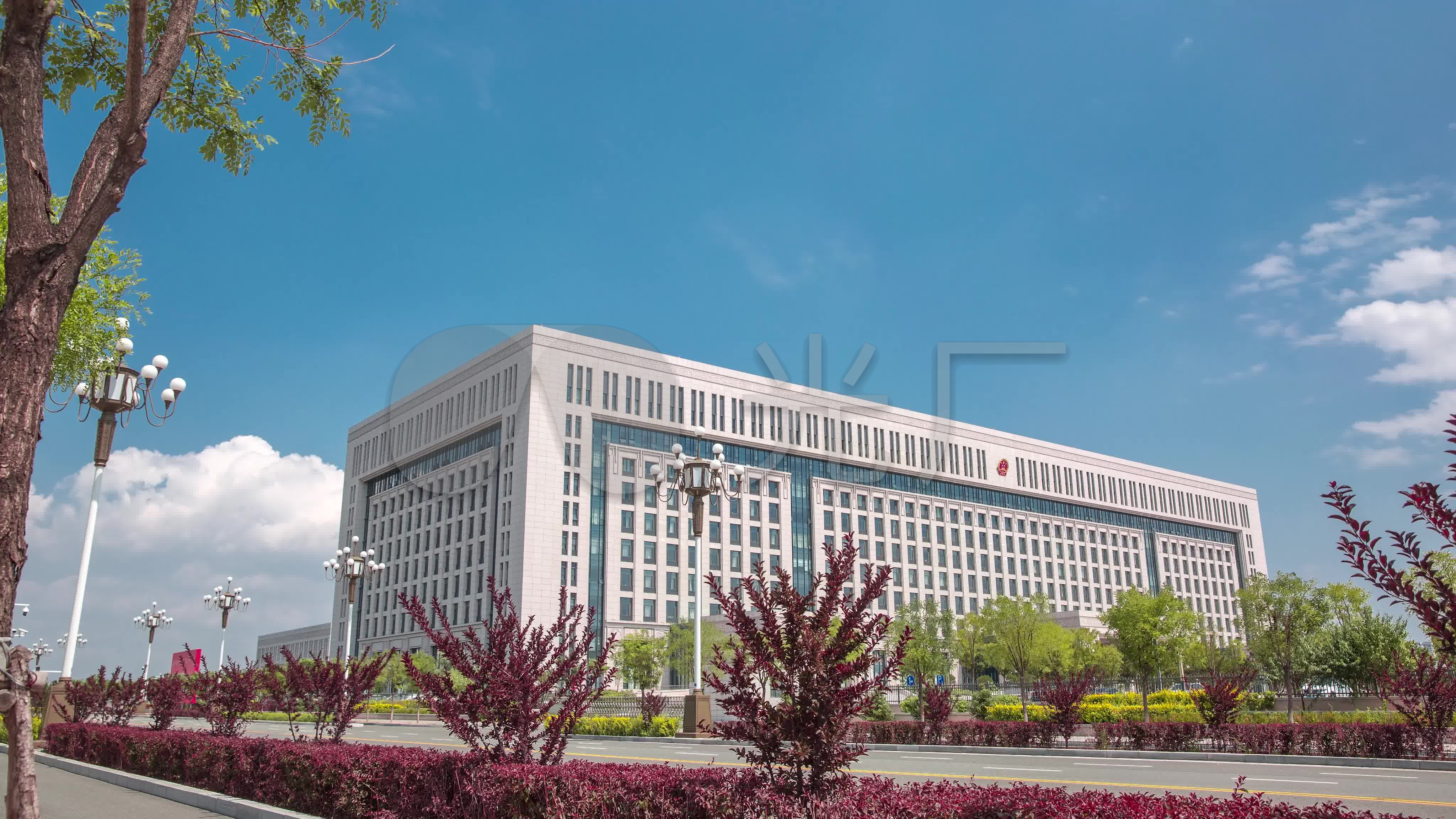 视频素材 实拍视频 延时摄影 市委市政府办公大楼党政大楼延时来自
