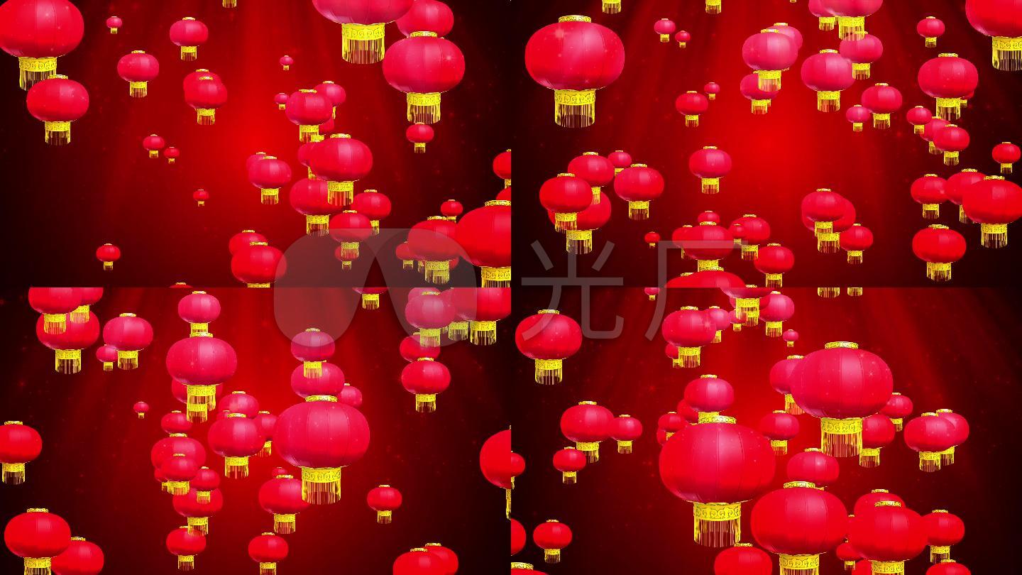 上升的红灯笼背景