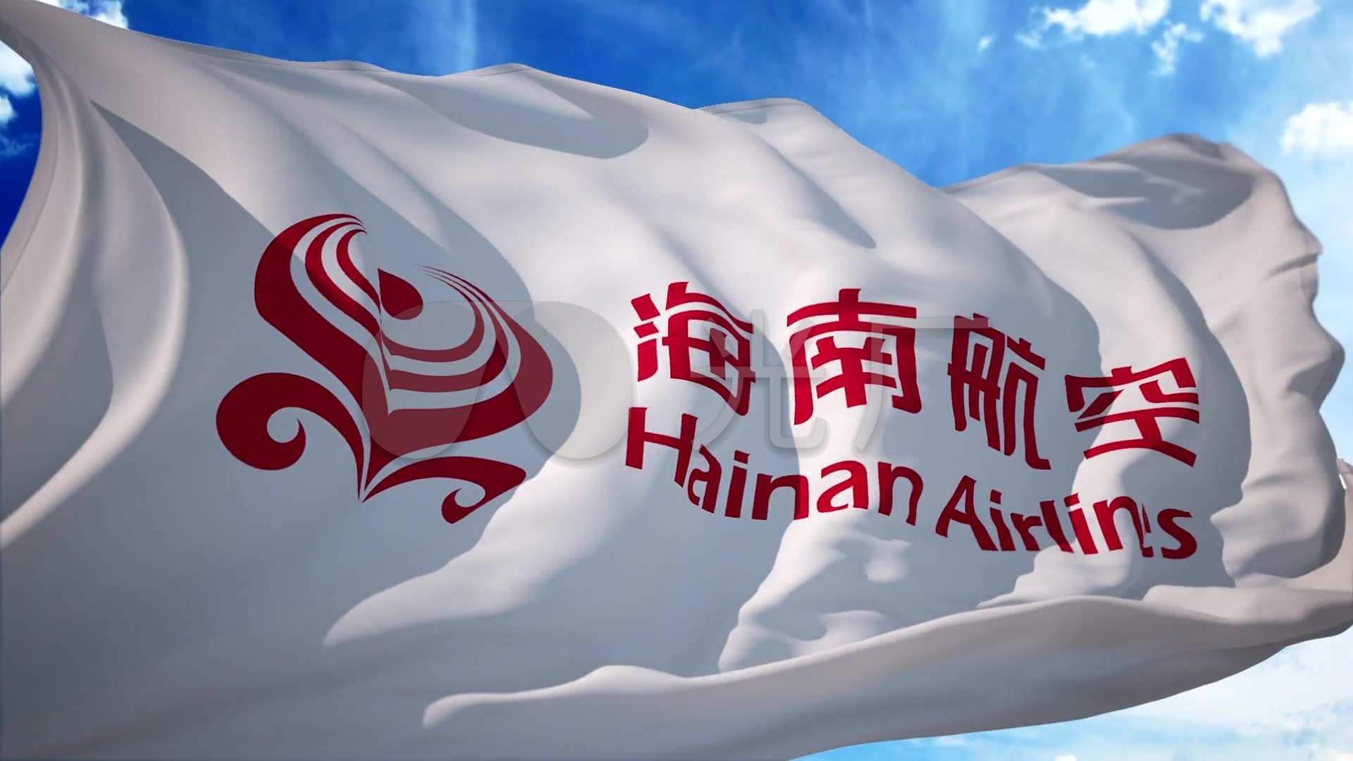 海航海南航空旗帜飘扬_1920x1080_高清视频素材下载(编号:3002516)