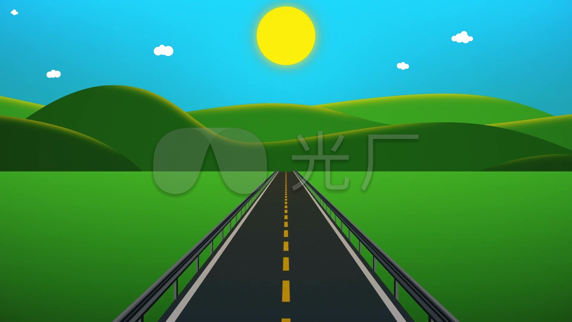 高速公路卡通动画