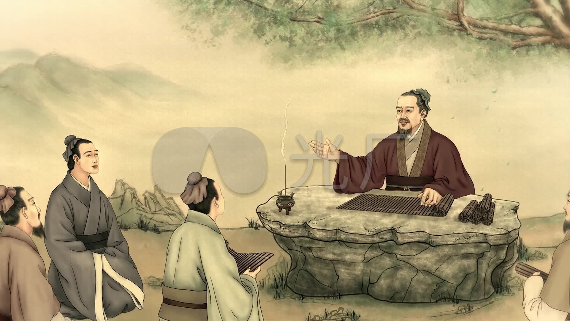 古代教育家圣人儒道儒学_1920x1080_高清视频素材下载(编号:3002879)