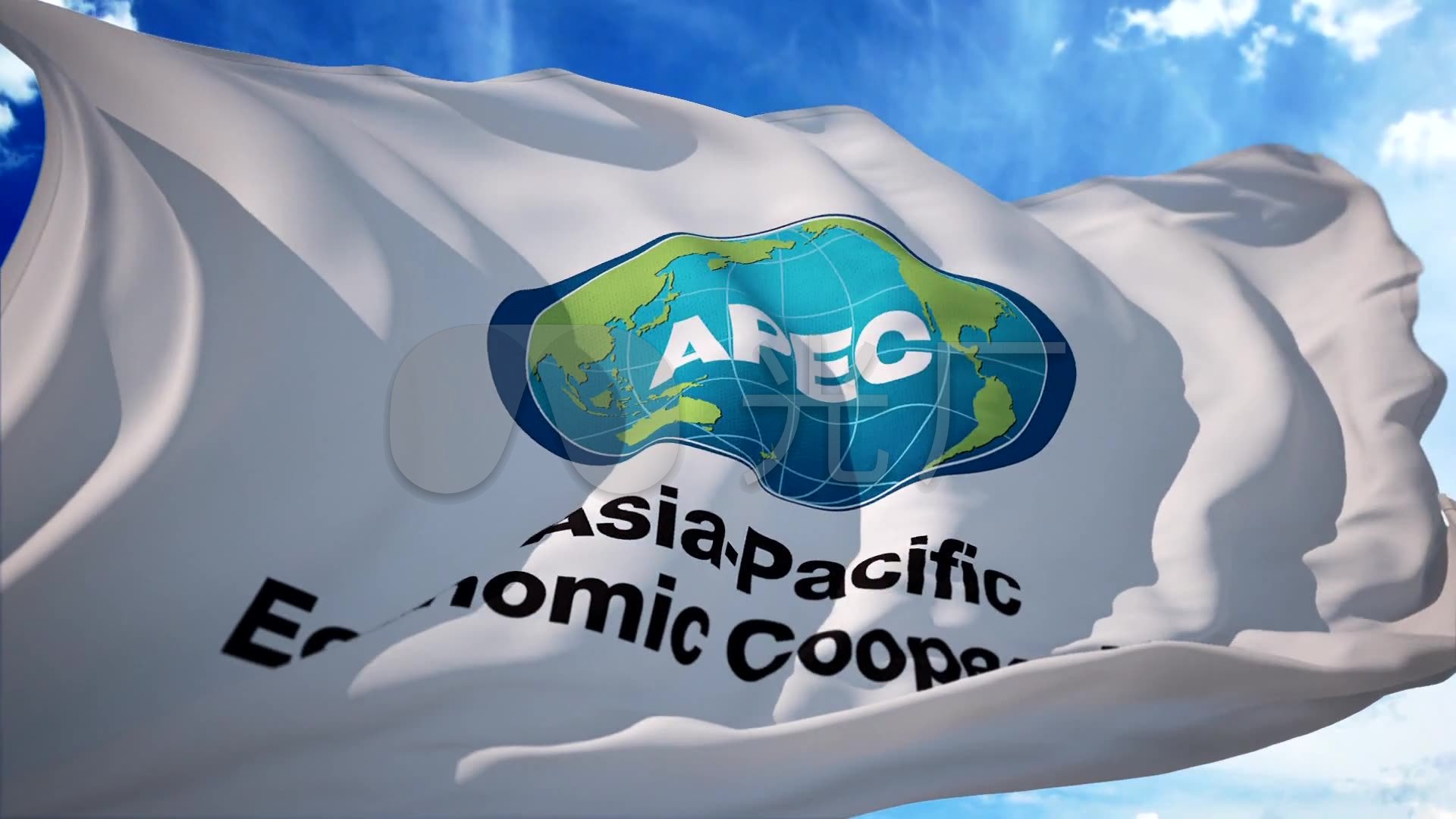apec亚太经合组织旗帜飘扬_1920x1080_高清视频素材下载(编号:3002519