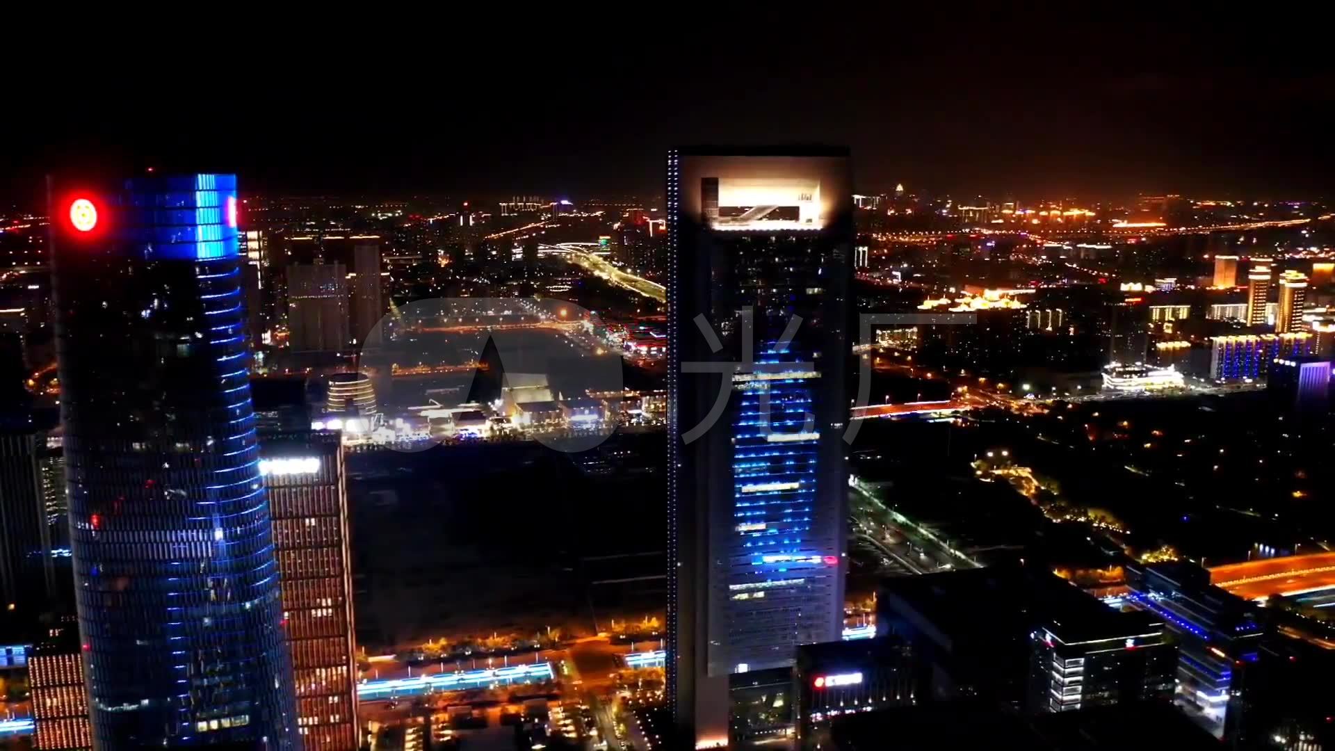 宁波夜景美丽宁波航拍宁波夜景城市夜景_1920x1080