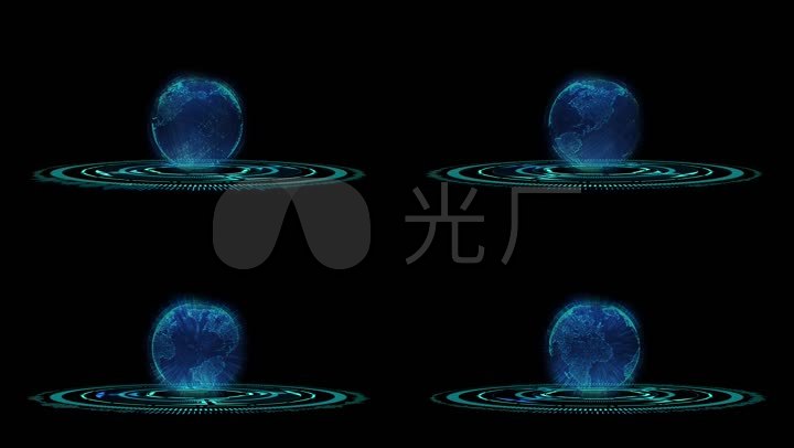 地球全息投影素材