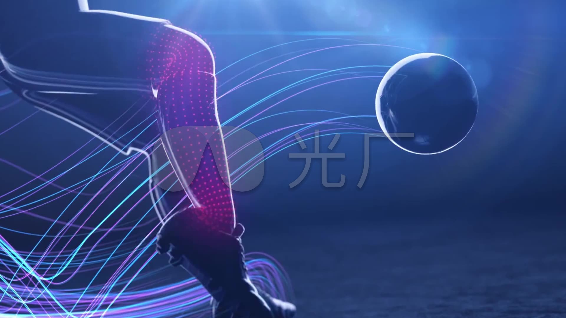 科技体育光线光束粒子栏目片头
