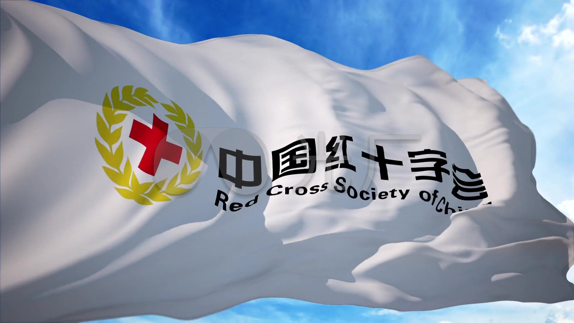 红十字会中国红十字会红会旗帜飘扬