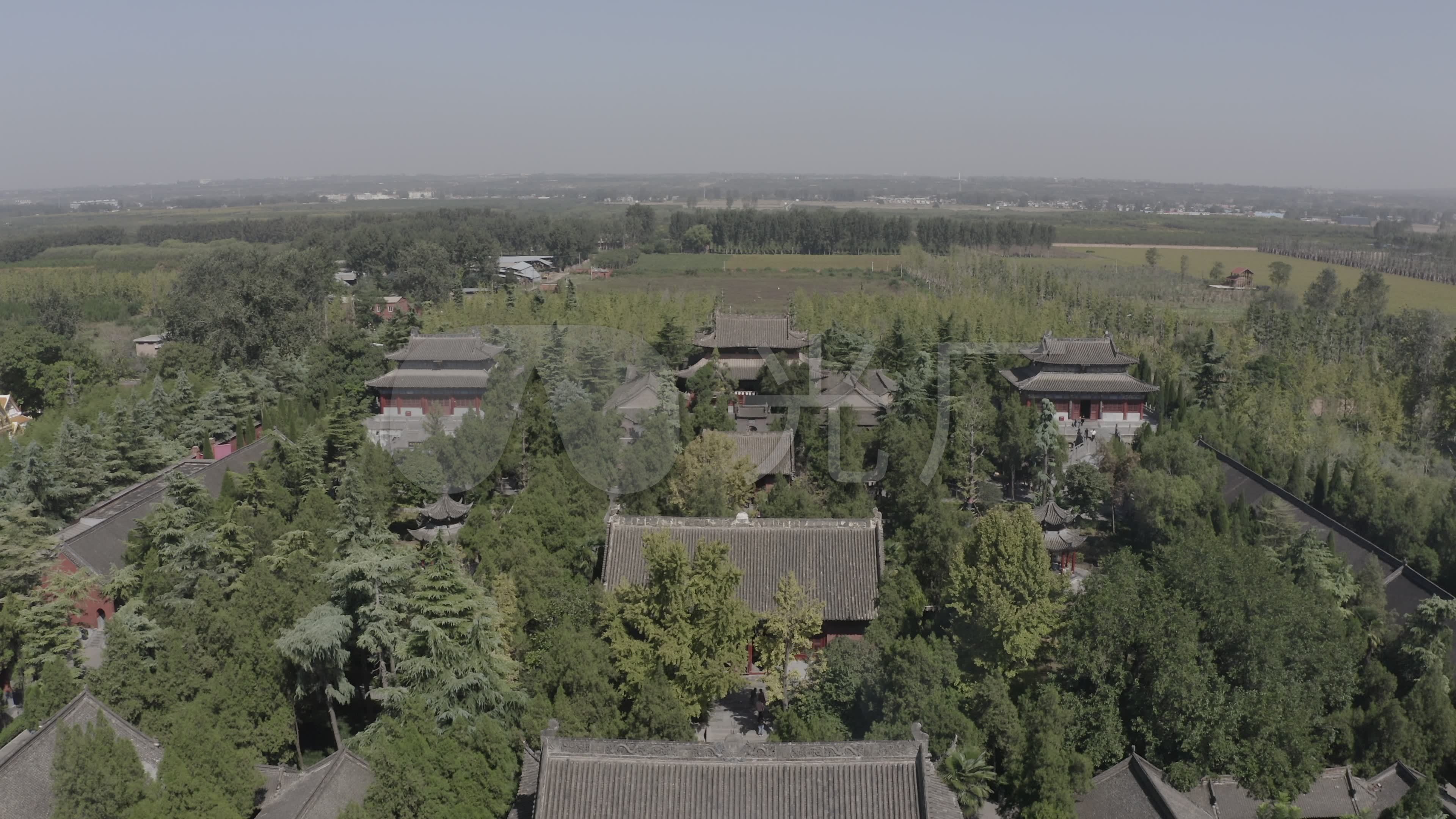 4k-log洛阳白马寺航拍_3840x2160_高清视频素材下载