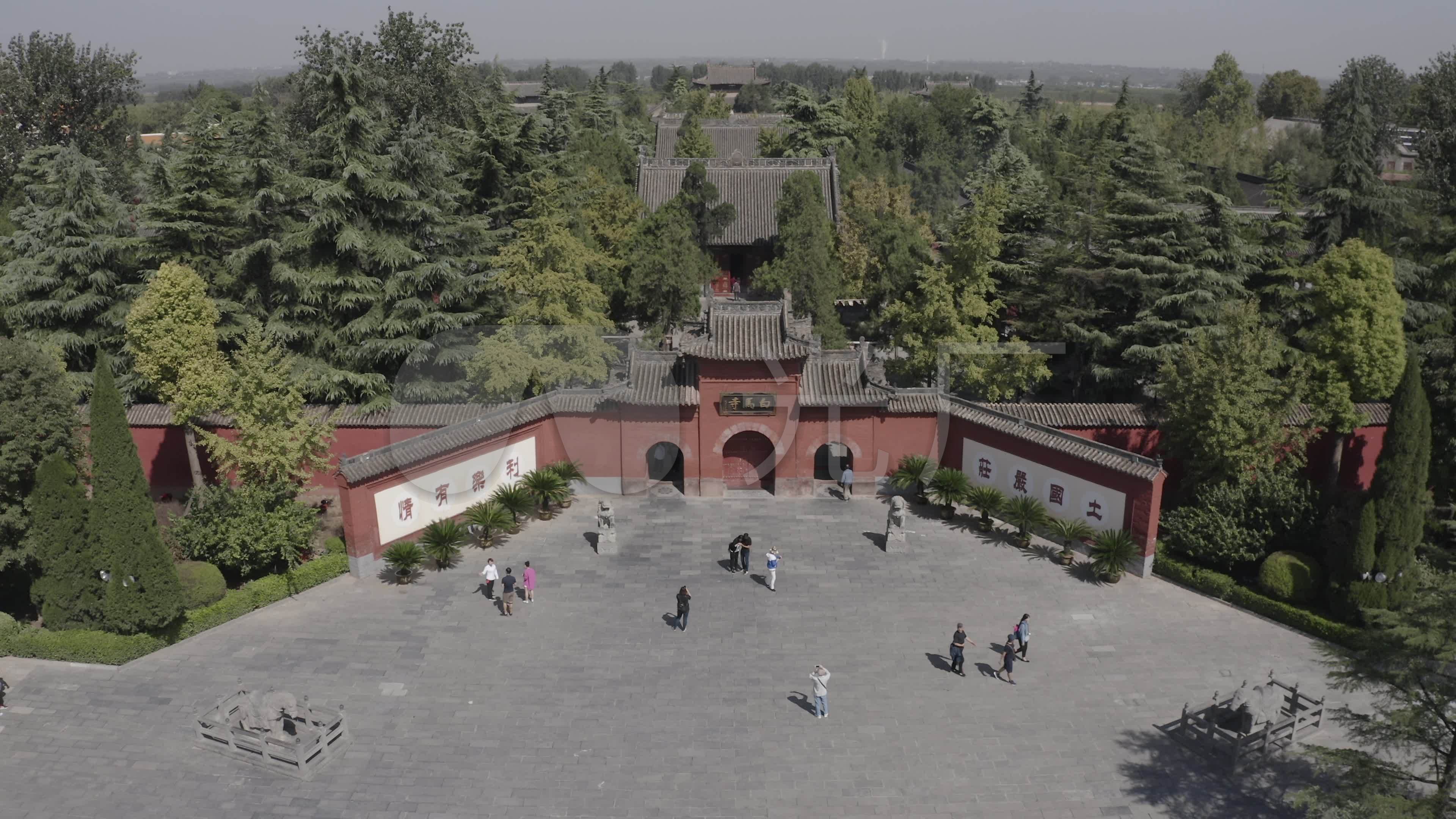 4k-log洛阳白马寺航拍