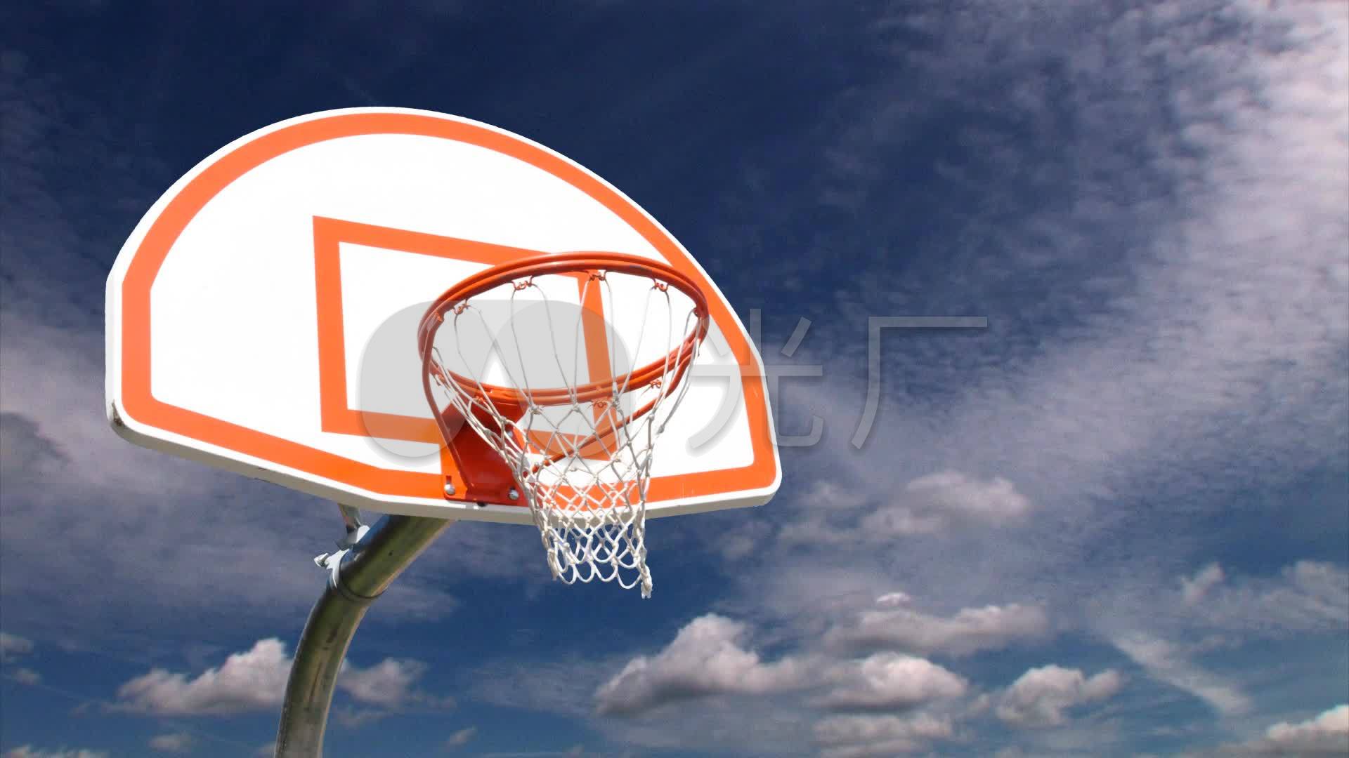 篮球场篮筐体育篮球运动_1920x1080_高清视频素材下载