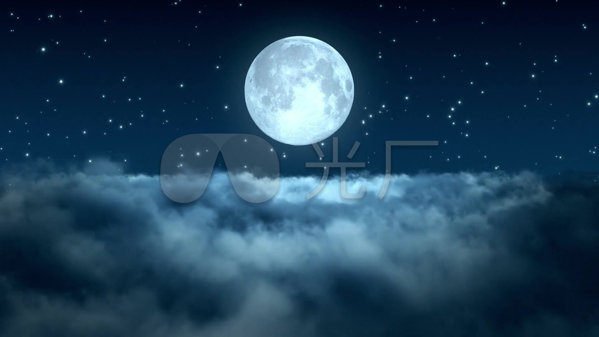 大月亮满月月园之夜