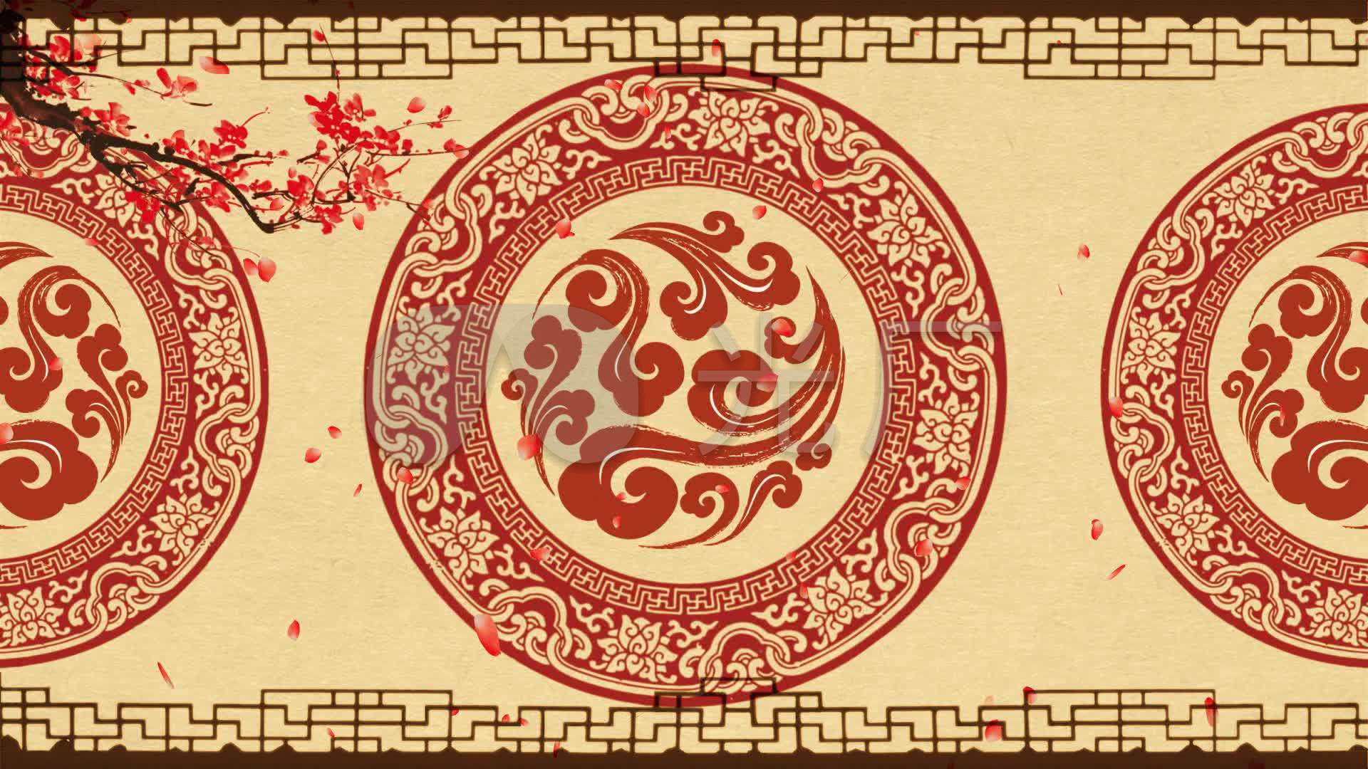 中国风花纹戏曲相声小品背景