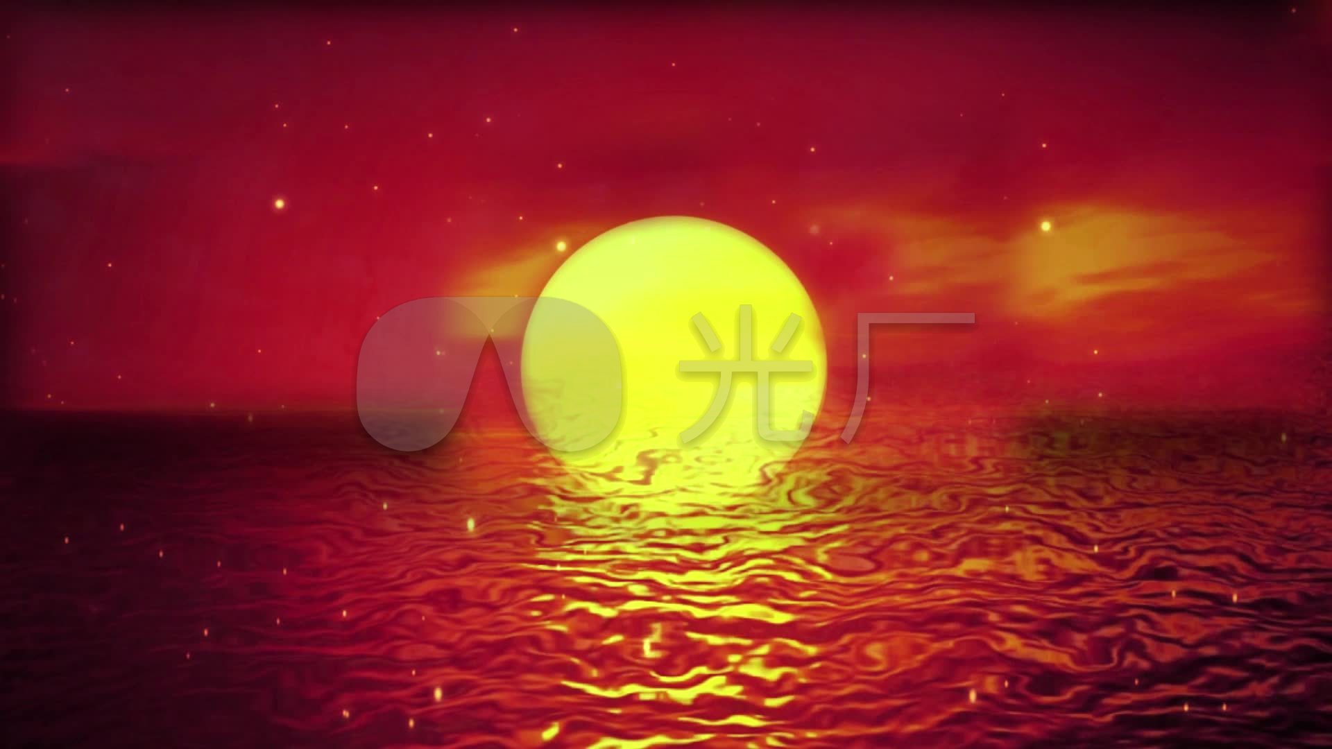金色太阳-升起_1920x1080_高清视频素材下载(编号:)