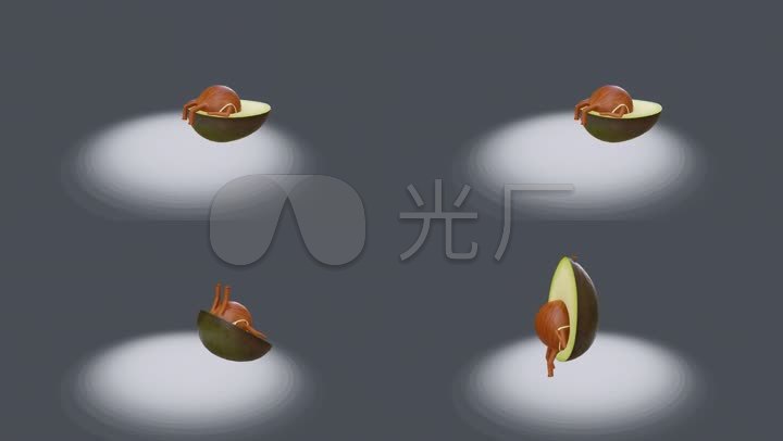 创意牛油果拟人化小动画
