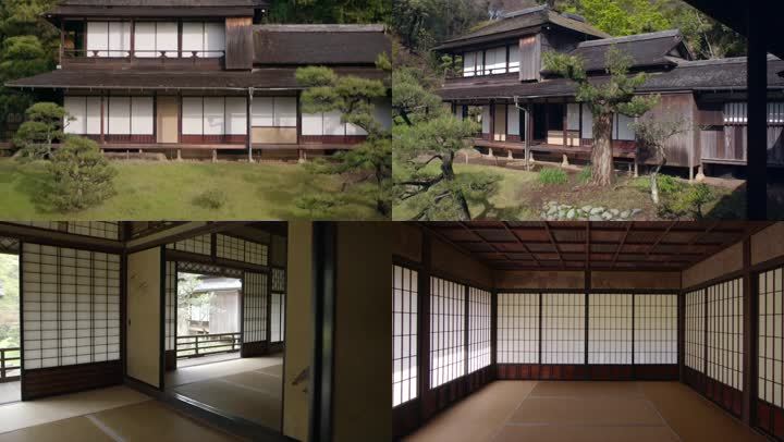 日本传统民宿房屋内外景