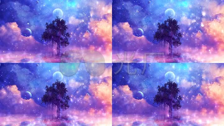 歌曲星语星愿配乐成品led动态视频唯美粒