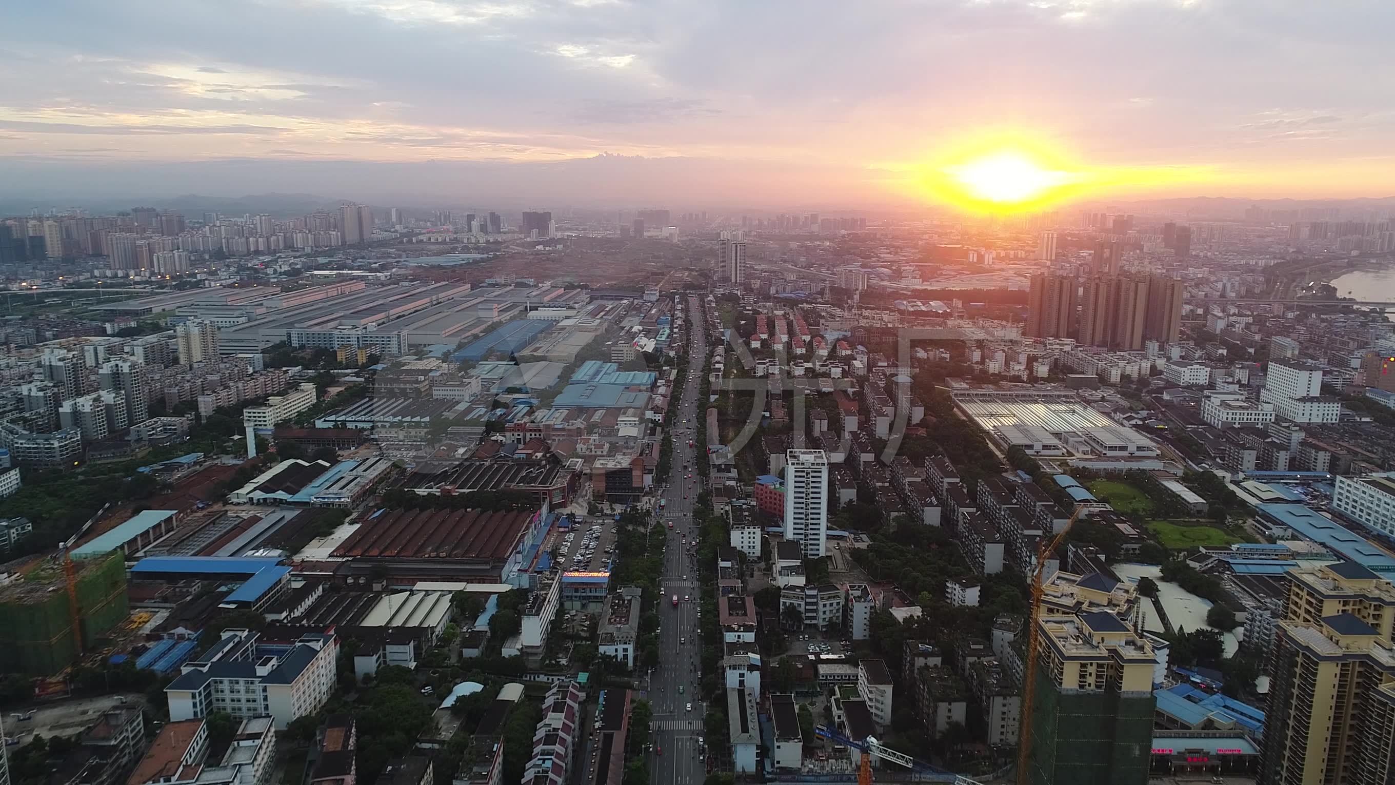 广西南宁江南区城市风光