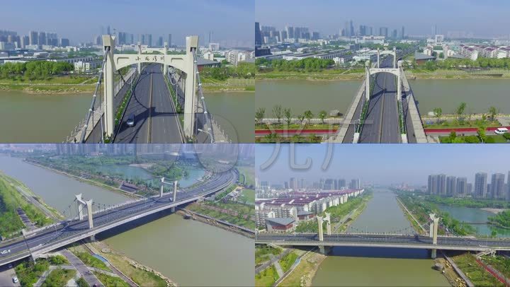 小龙湾桥航拍江宁小龙湾网红桥南京江宁小龙湾秦淮河 【声明】vj师网