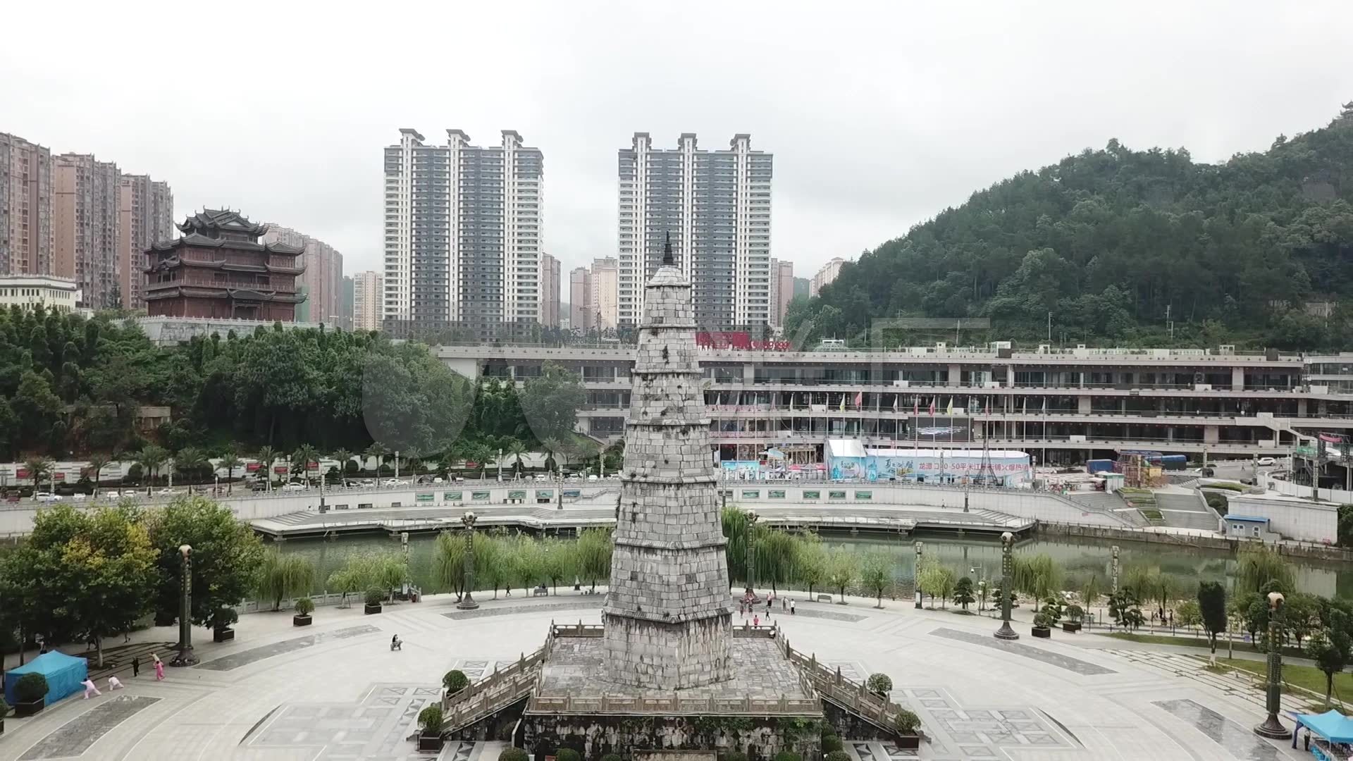 贵州都匀文峰塔航拍