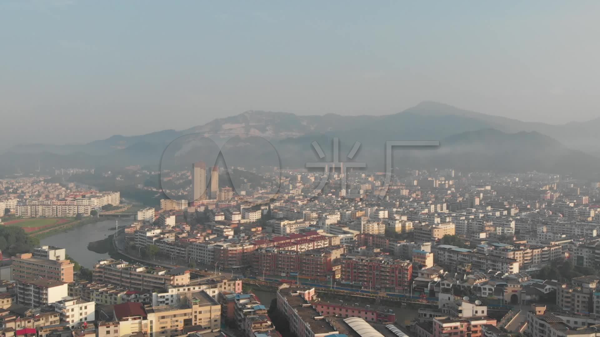 江西省赣州市大余县航拍视频素材_1920x1080_高清视频