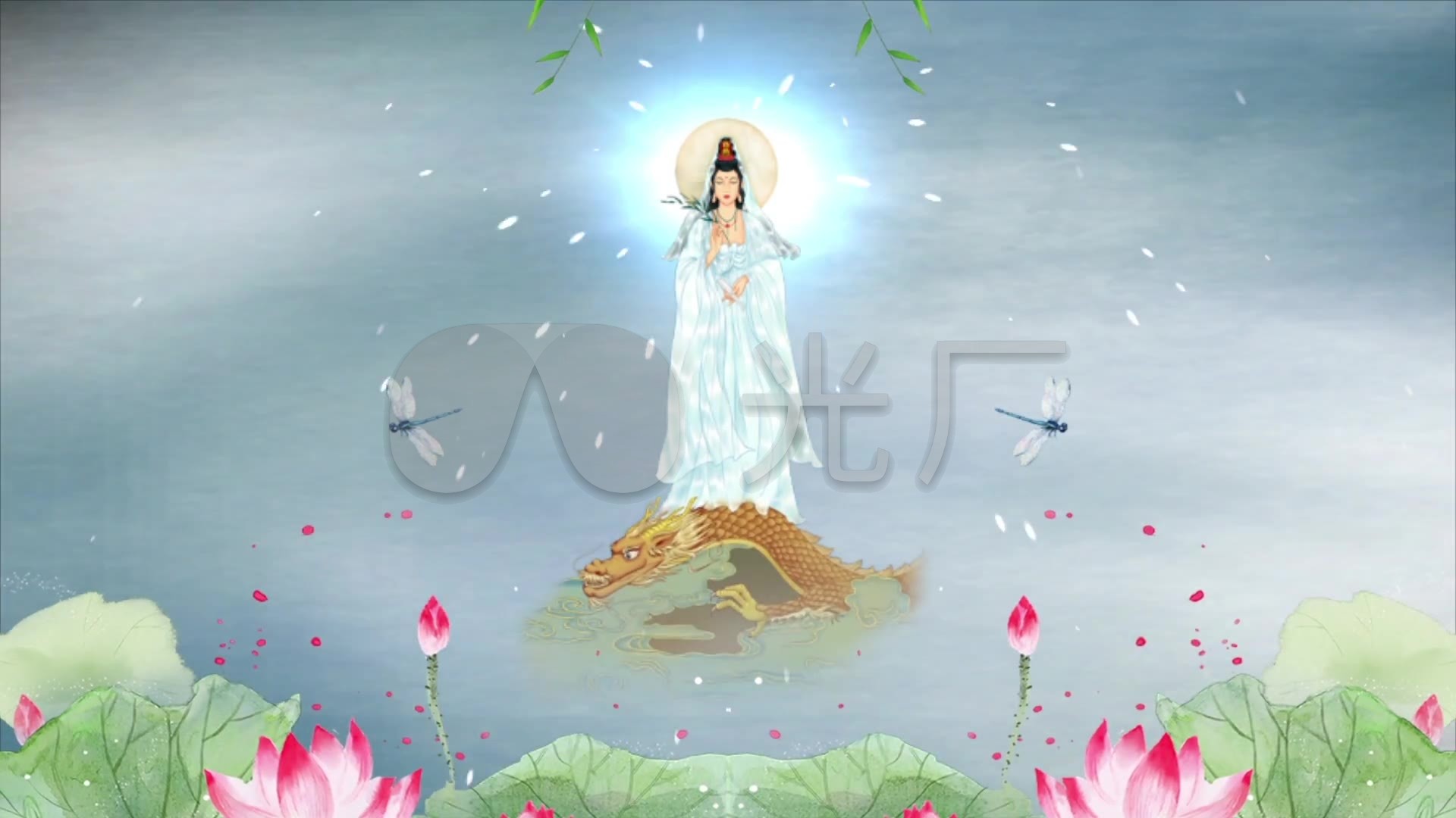 佛祖观音菩萨荷花_1920x1080_高清视频素材下载(编号:3045657)_舞台