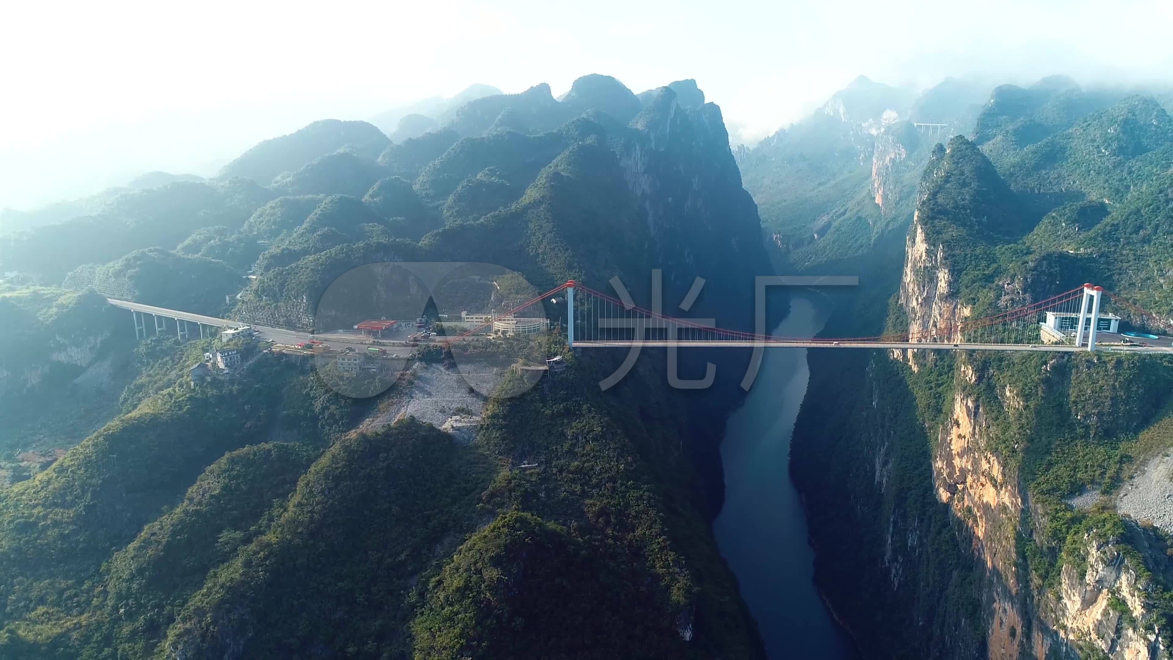 关兴公路北盘江大桥6_3840x2160_高清视频素材下载(:)