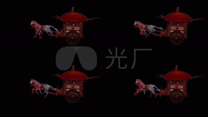 古代马车奔跑无缝循环