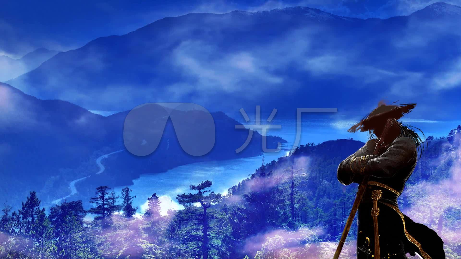 歌曲(盗将行)舞台背景_1920x1080_高清视频素材下载