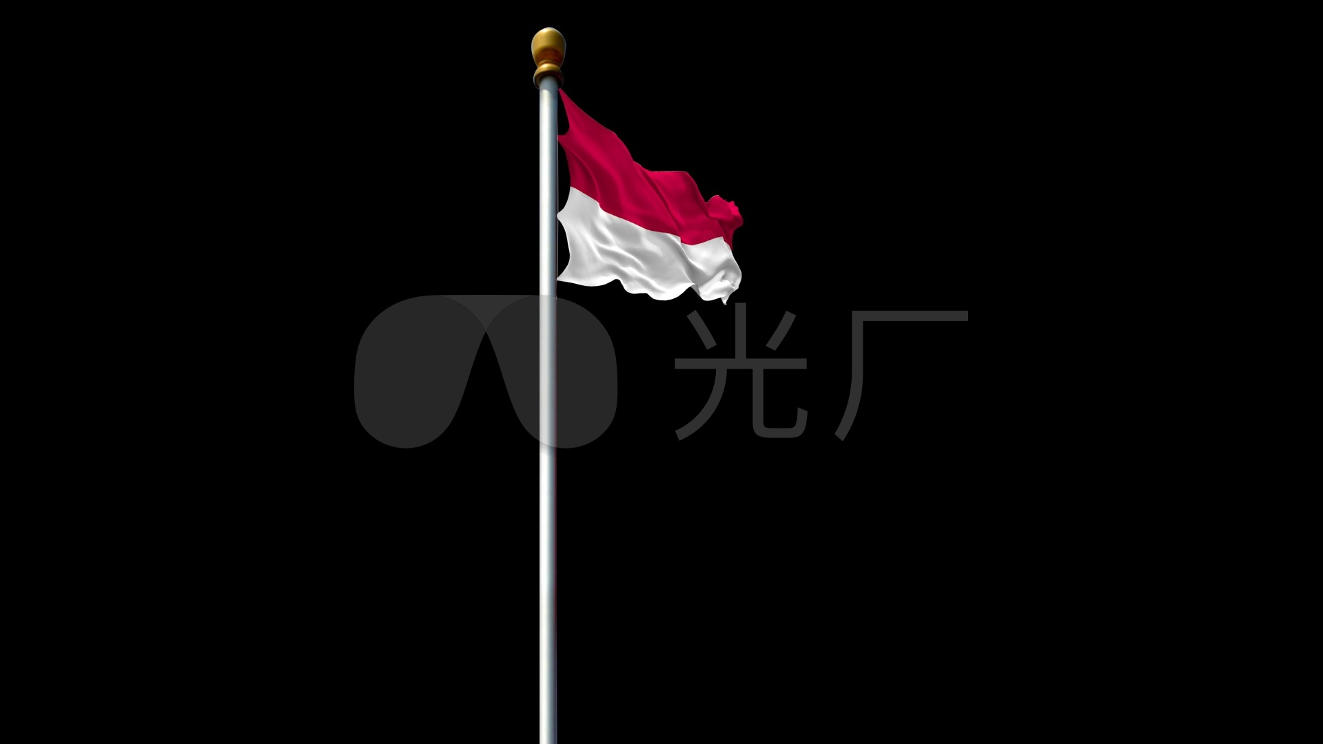 印度尼西亚印尼旗帜飘扬带通道