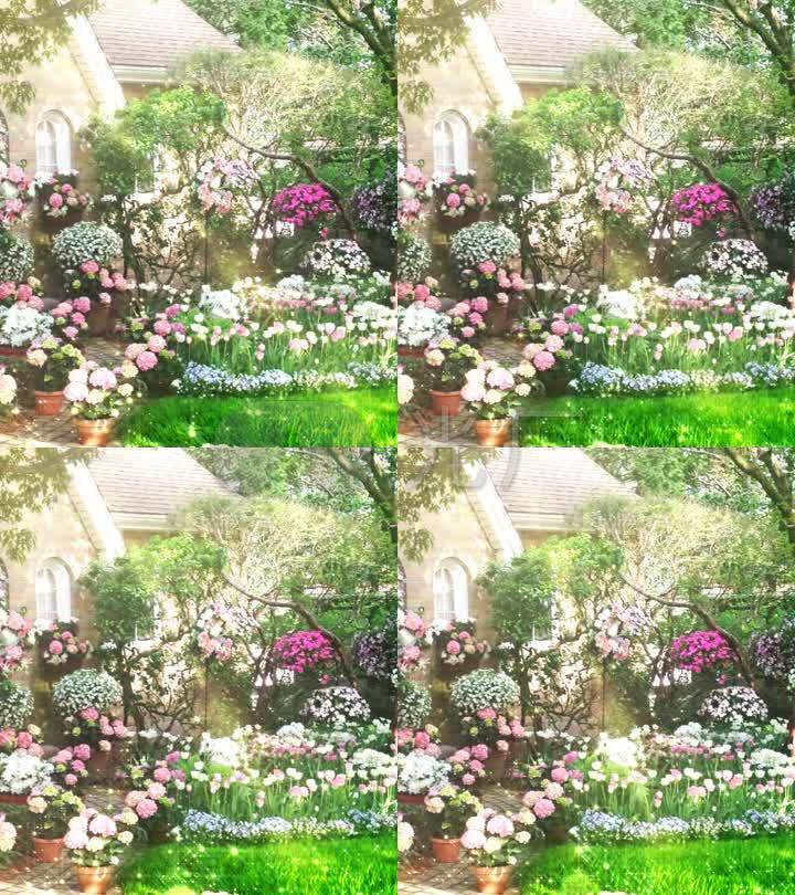 唯美清晨小清新温馨花园