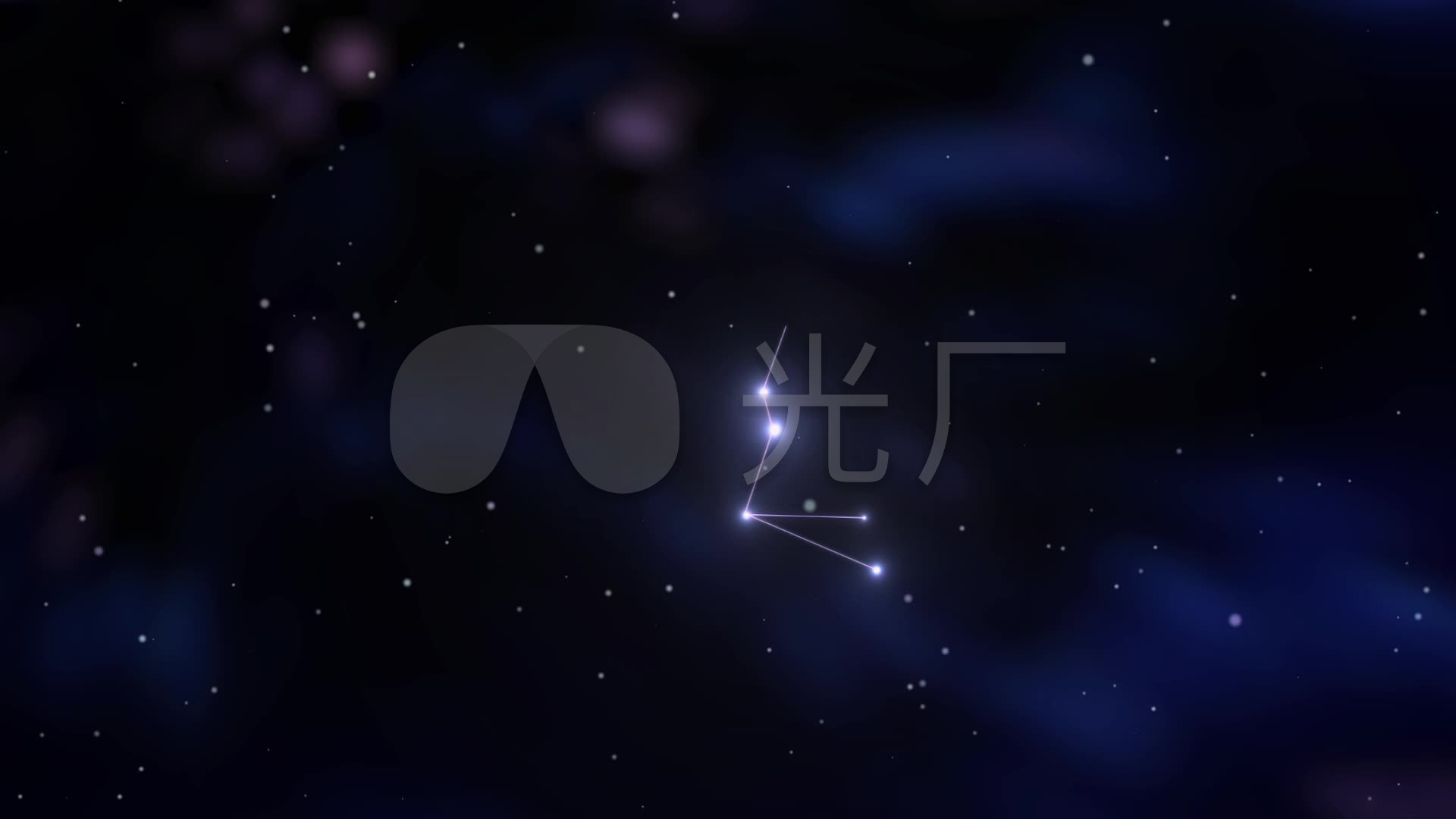 十二星座射手座主星图连线动画