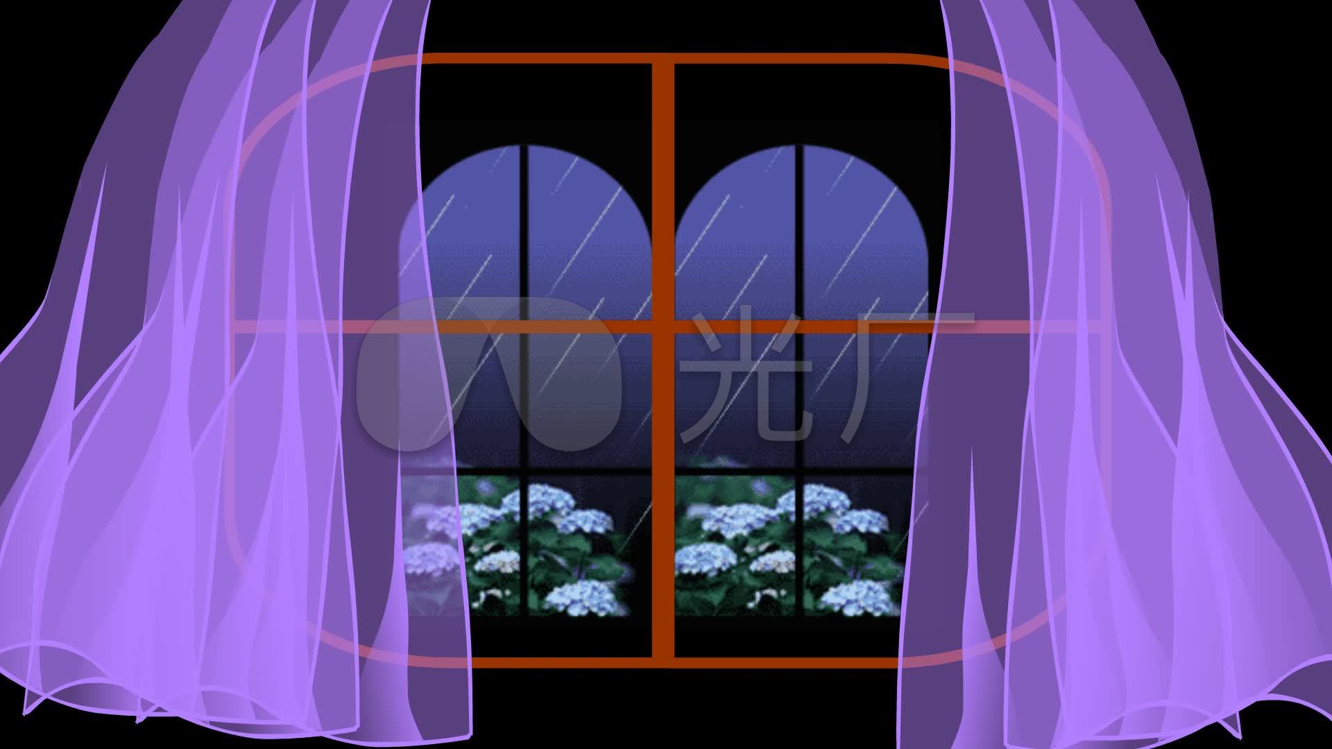 全息全息素材卡通动画窗帘_1920x1080_高清视频素材