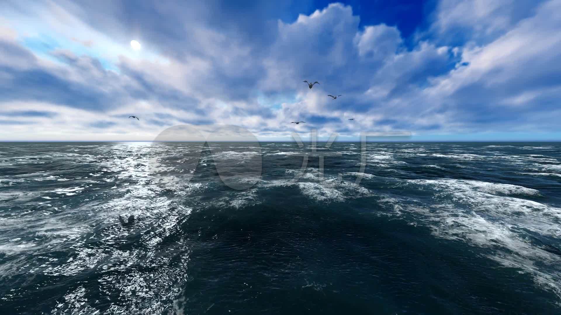 波涛汹涌的大海_1920x1080_高清视频素材下载(编号:)