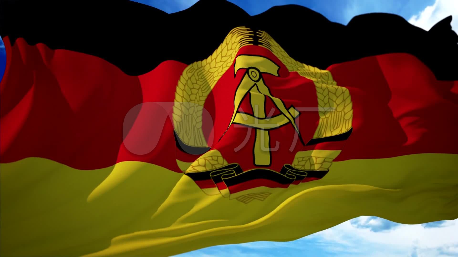 东欧民主德国德意志民主共和国旗帜社会主义_1920x1080_高清视频素材
