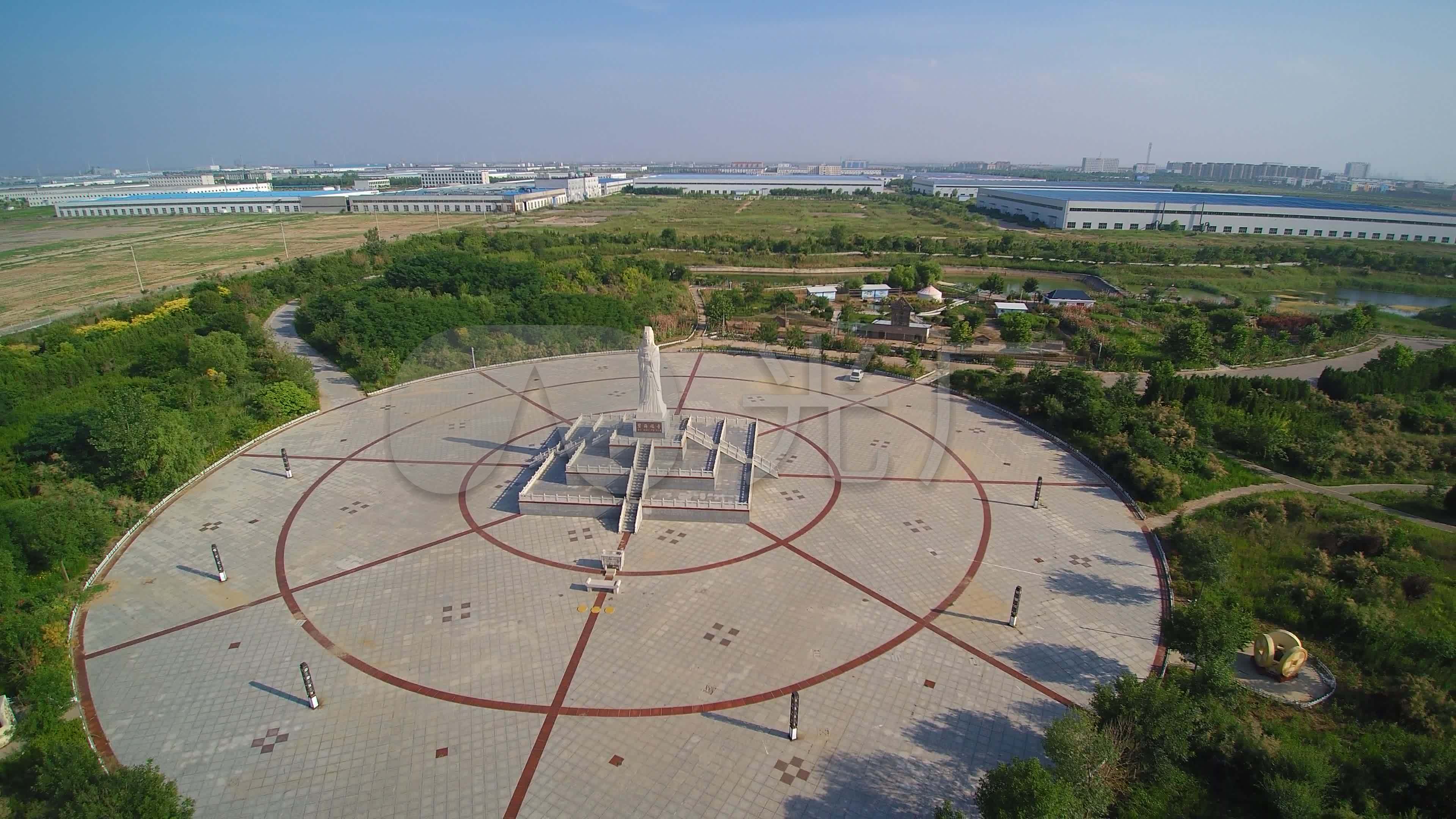 山东潍坊寿光市羊口镇碧海福音像航拍_3840x2160_高清