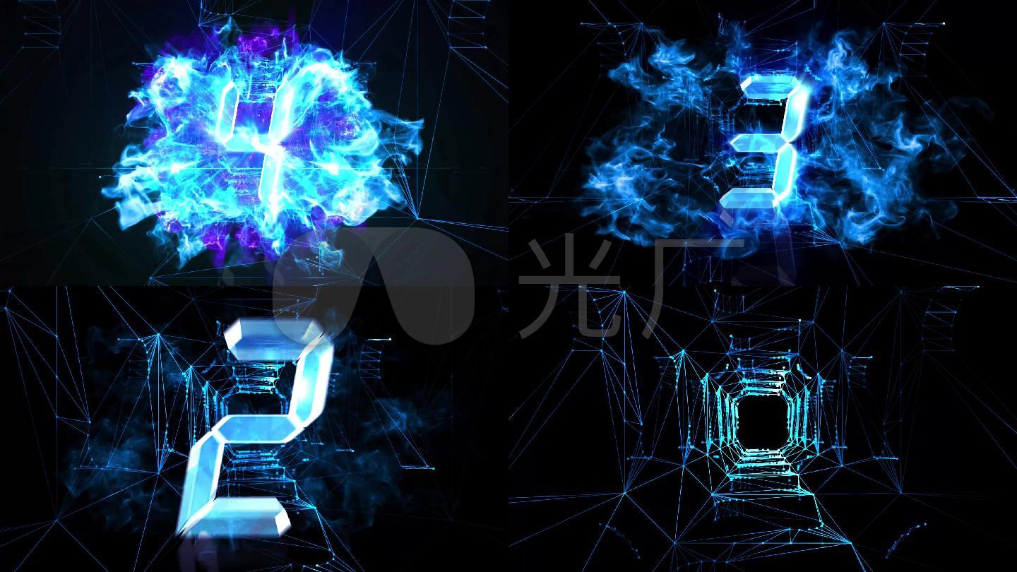 5秒倒计时读秒视频开场片头素材