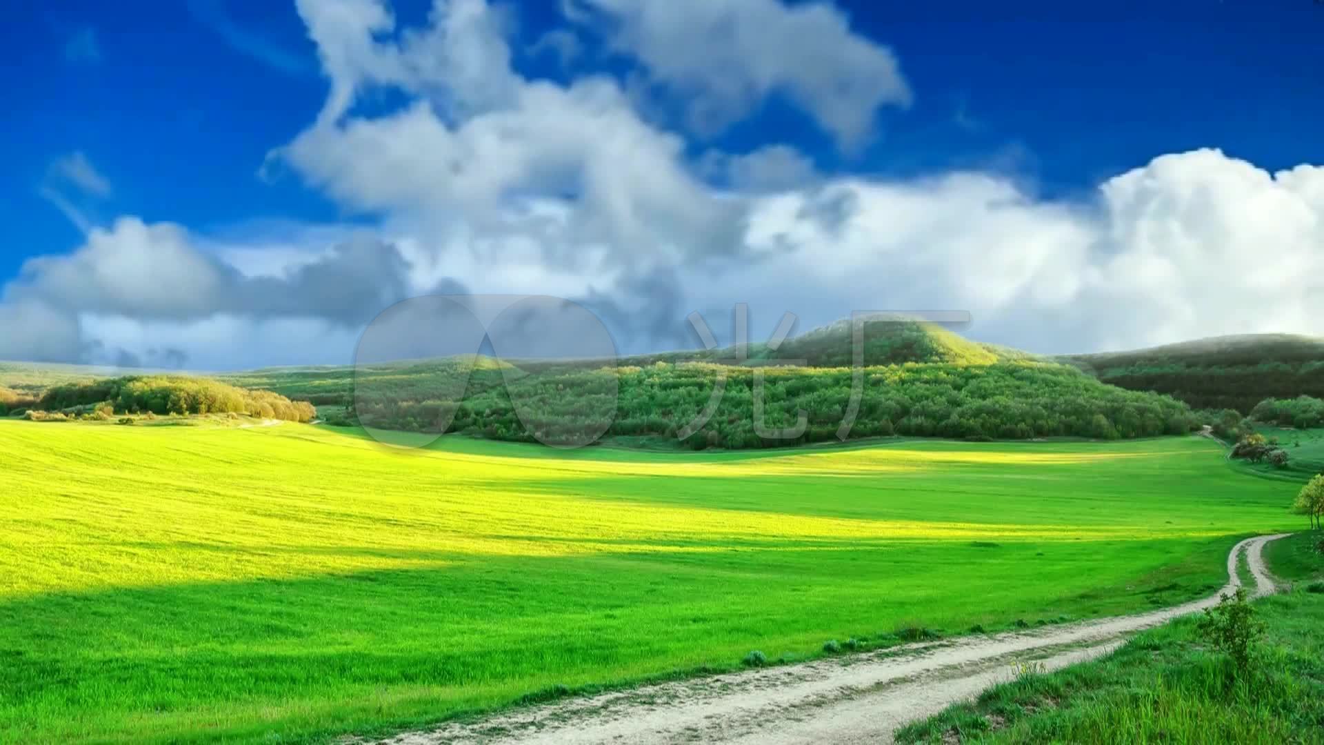 1920*1080草原,1920*1080 草地草原小路驿道背景_1920x1080_高清视频素材下载