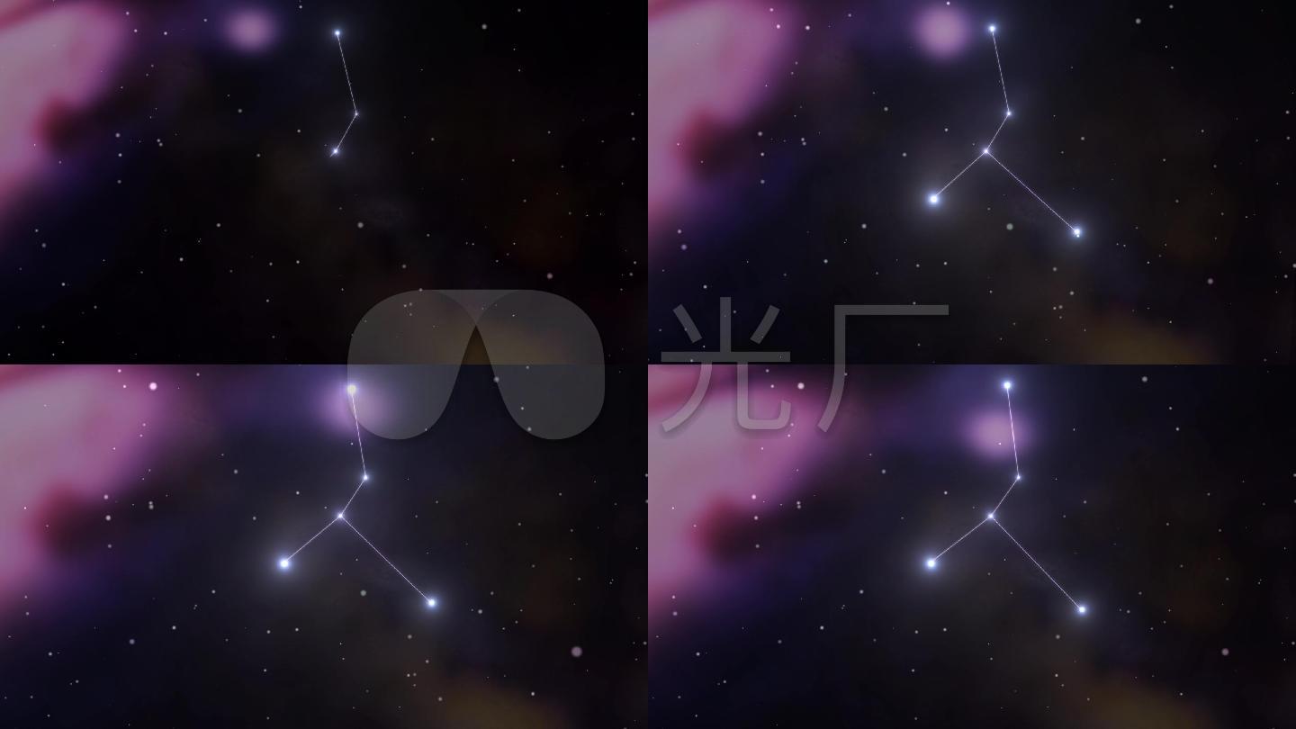 十二星座巨蟹座主恒星连线动画