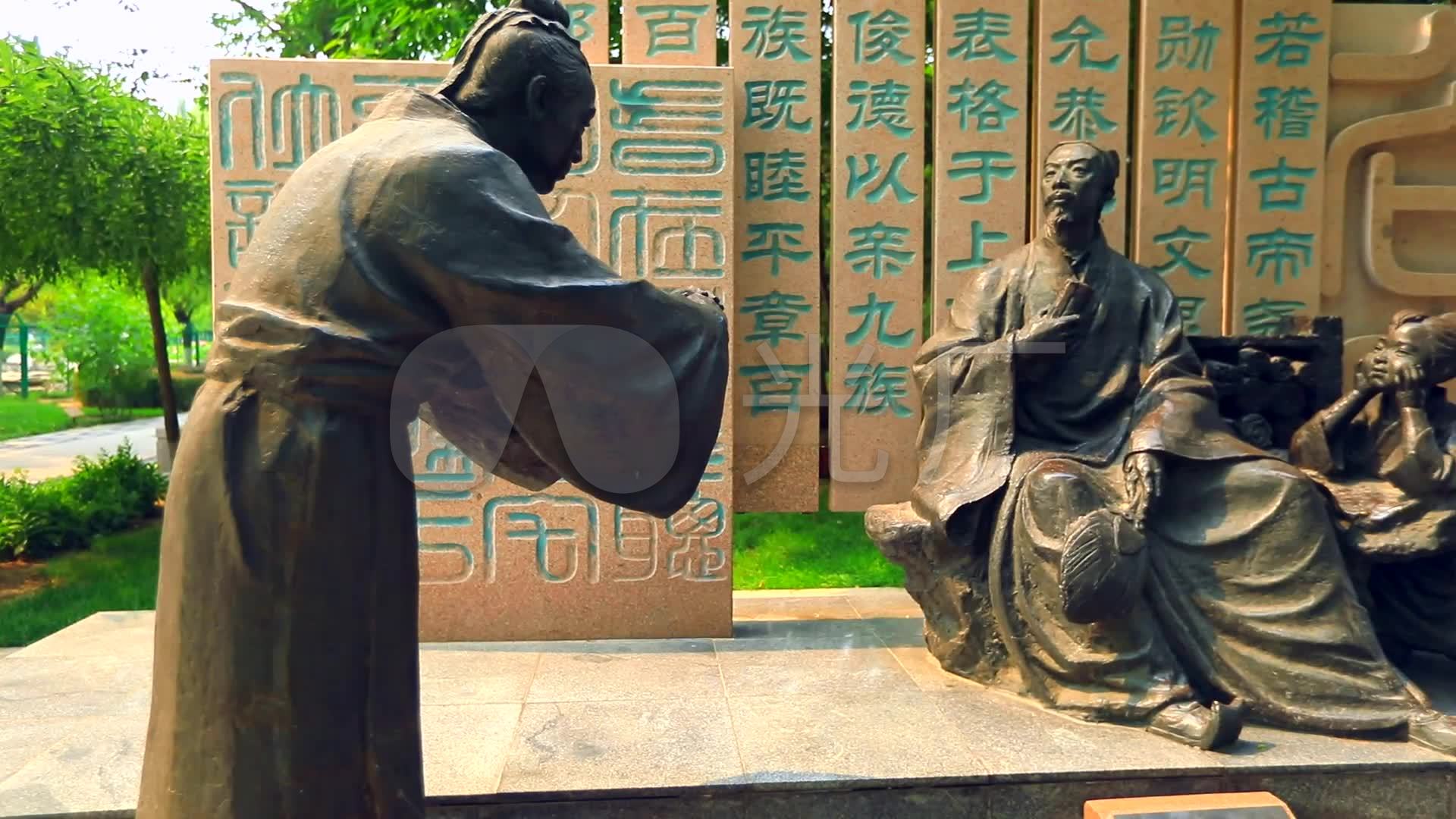 古人雕塑_1920x1080_高清视频素材下载(编号:3070643)_实拍视频_vj师