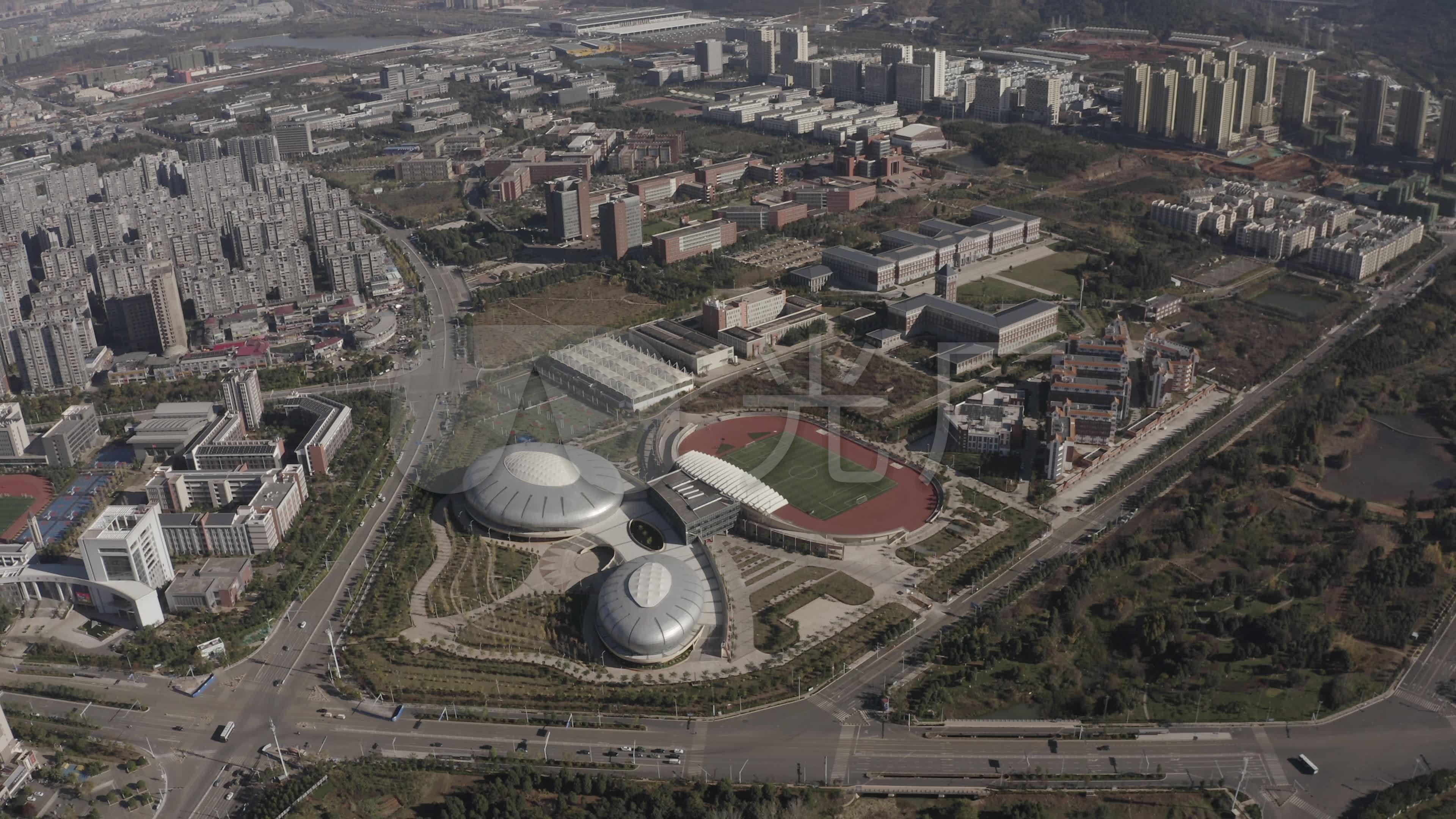 4k-log昆明理工大学体育场大景_3840x2160_高清视频
