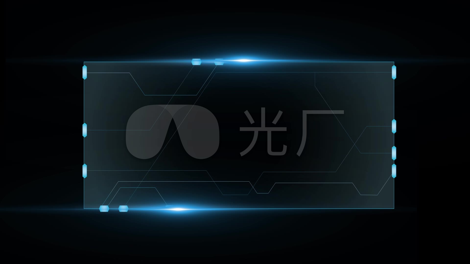 原创科技标题文字科技感文字框透明通道
