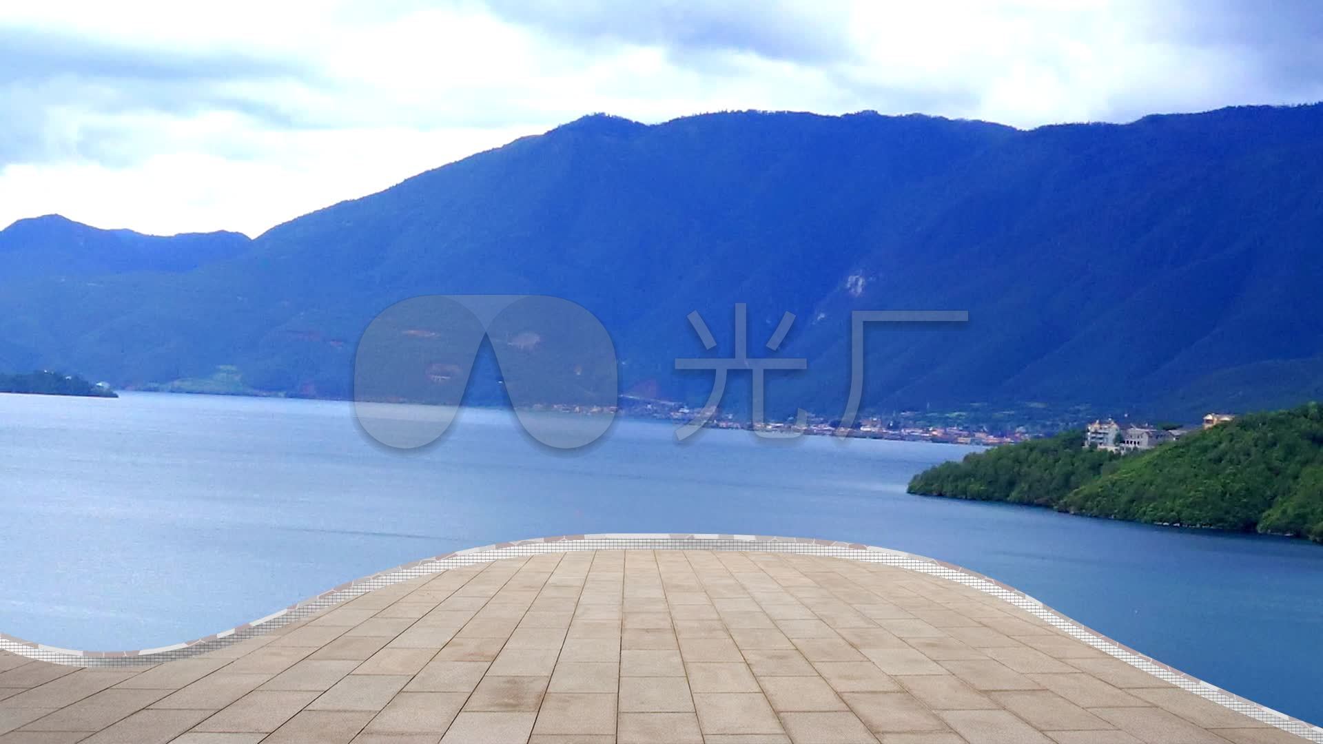 广场舞高清合成动态山水舞台背景