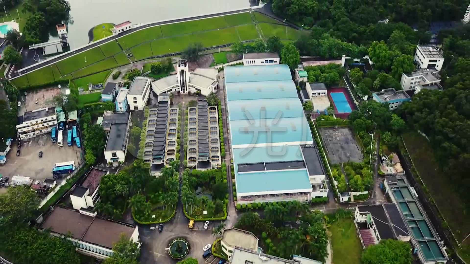 航拍深圳东湖水厂