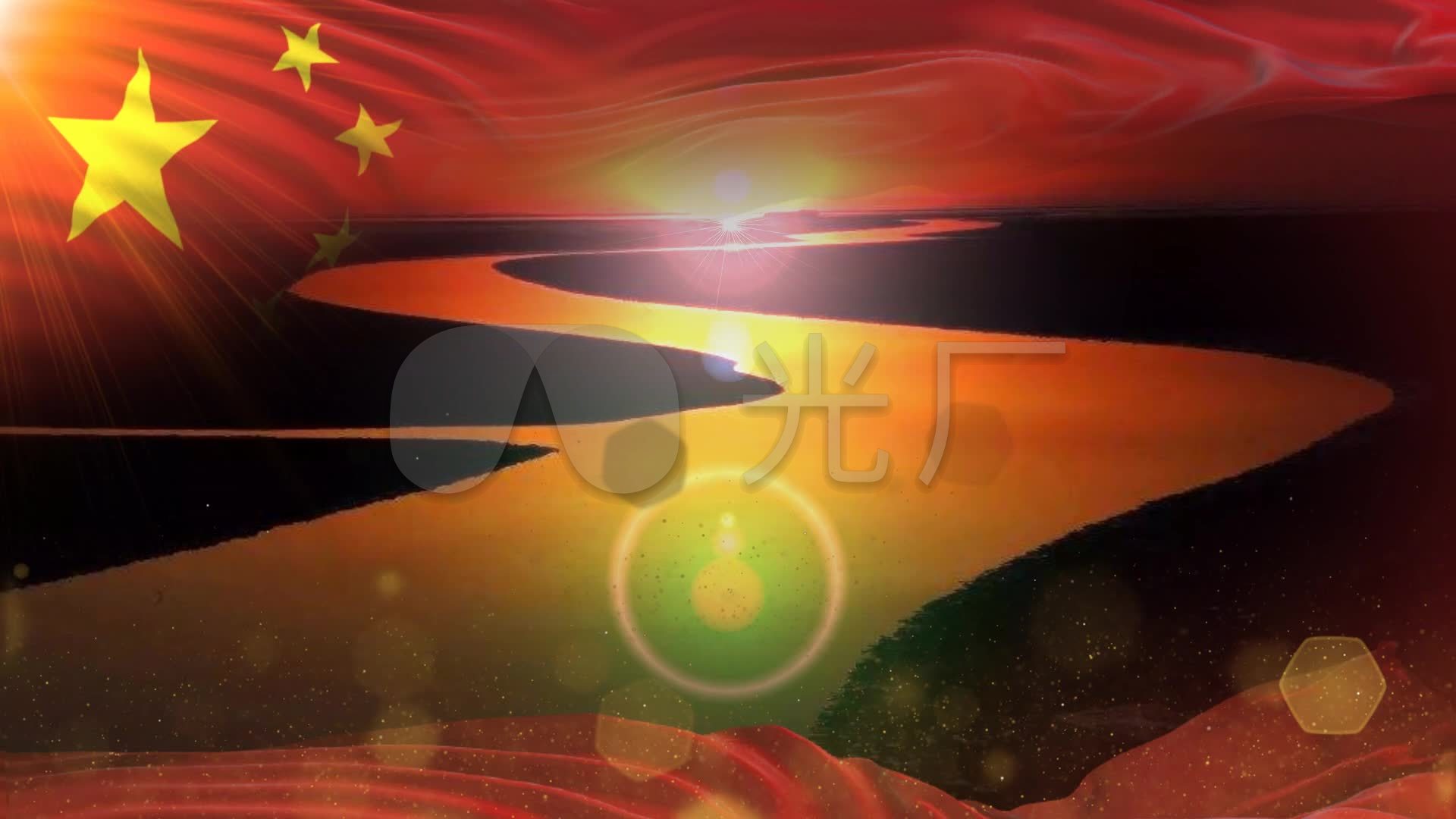 阿紫《中国少年》朗诵背景视频_1920x1080_高清视频