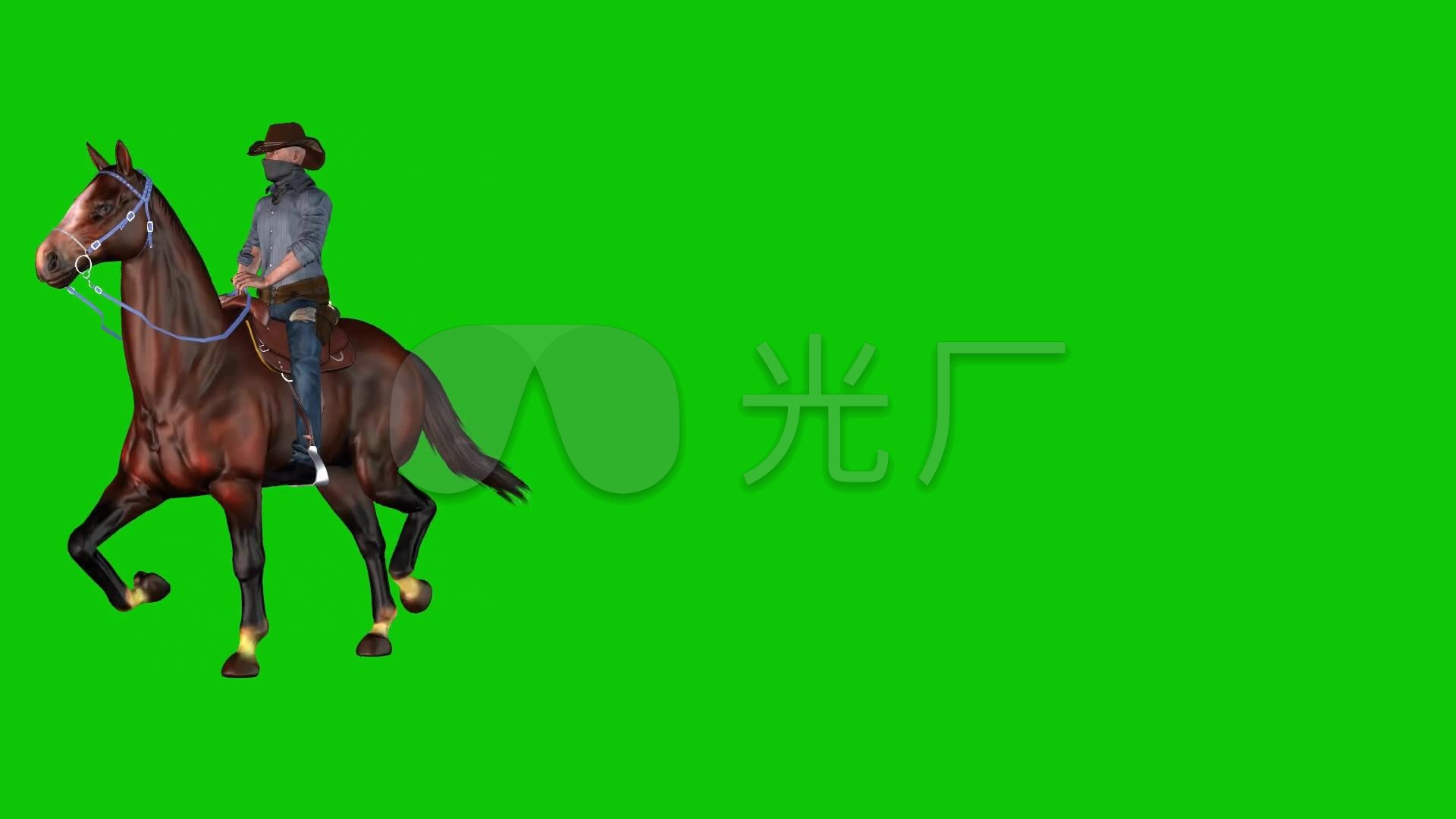 人物骑马剪影绿幕抠像_1920x1080_高清视频素材下载(编号:3080037)