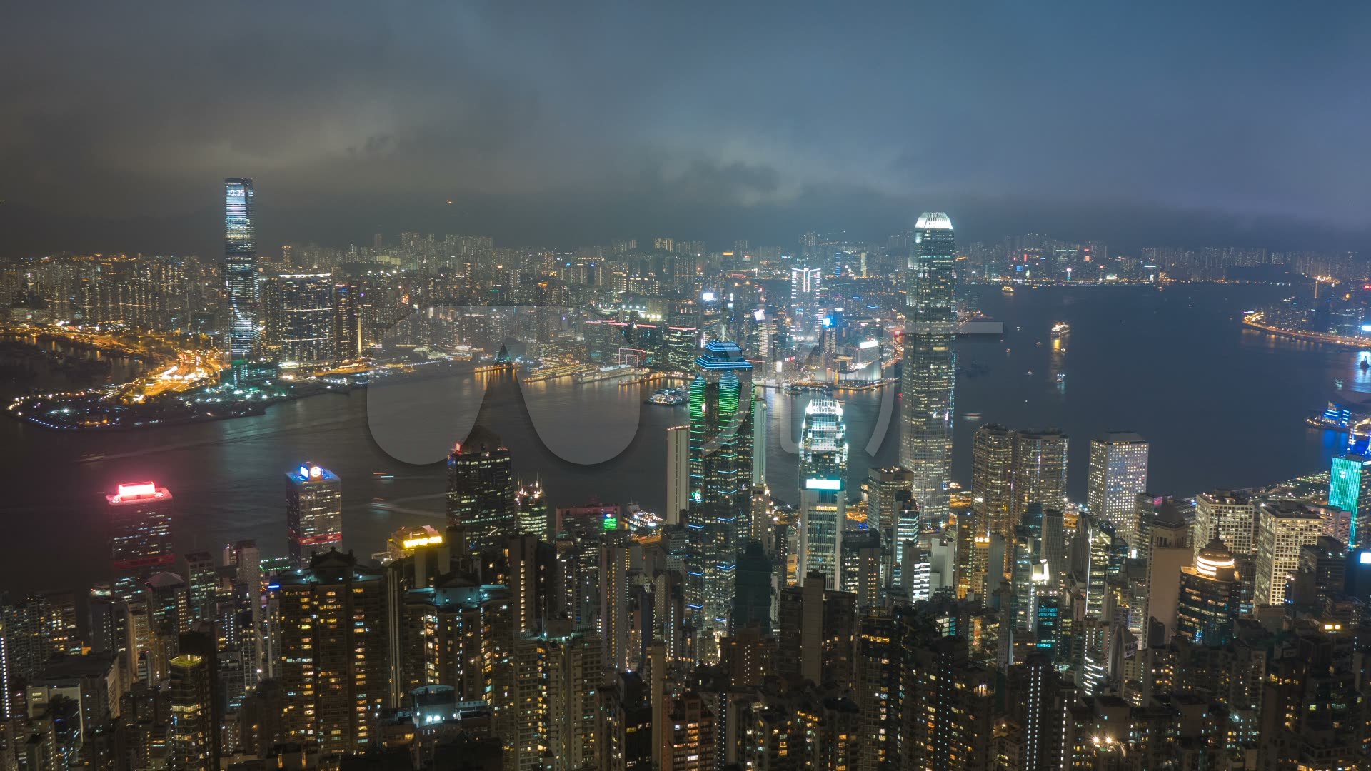 香港夜景航拍