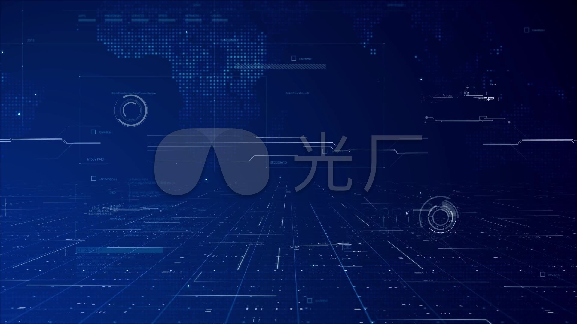 大气点线蓝色科技感背景视频科技背景_1920x1080_高清
