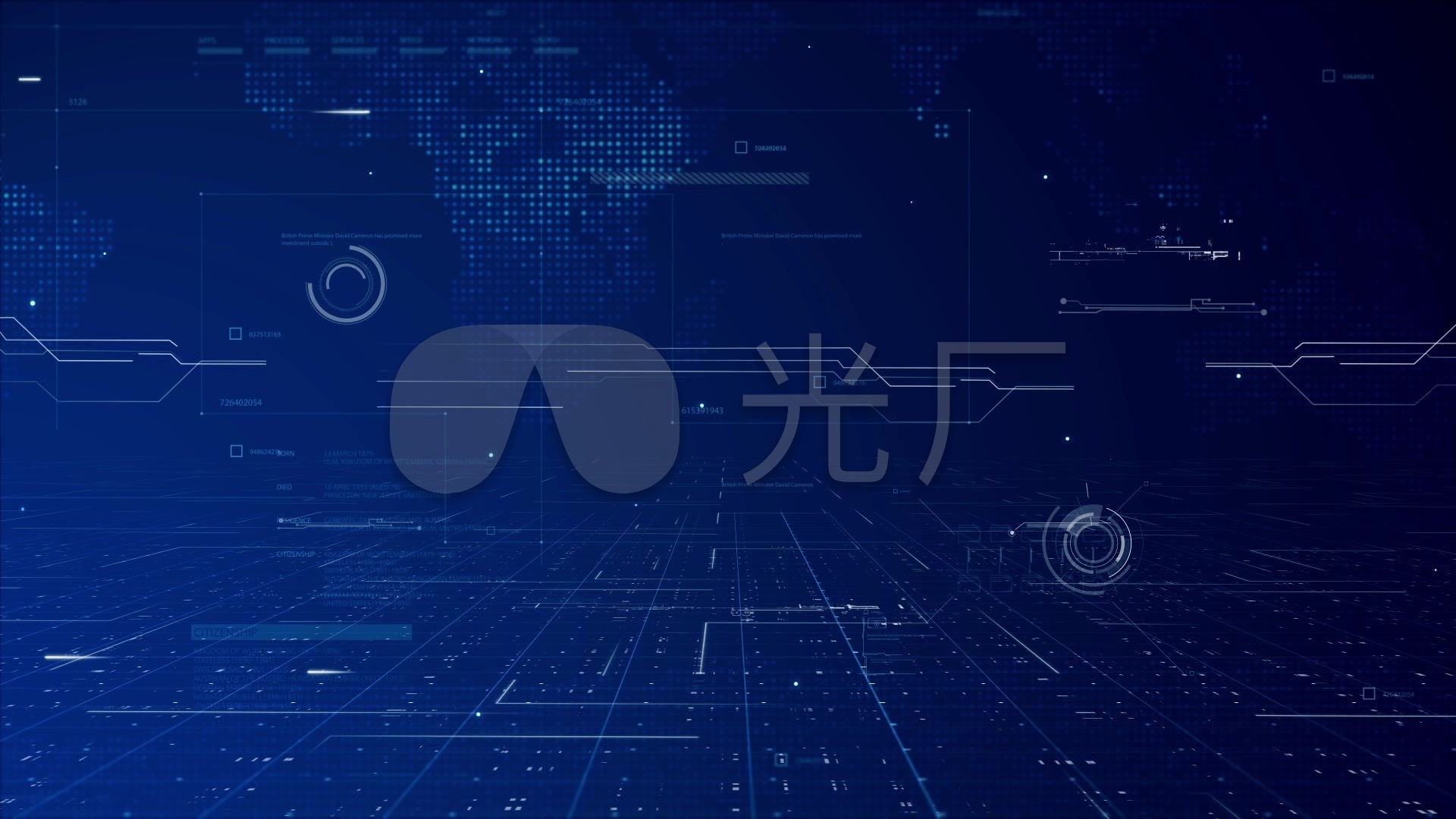 大气点线蓝色科技感背景视频科技背景_1920x1080_高清